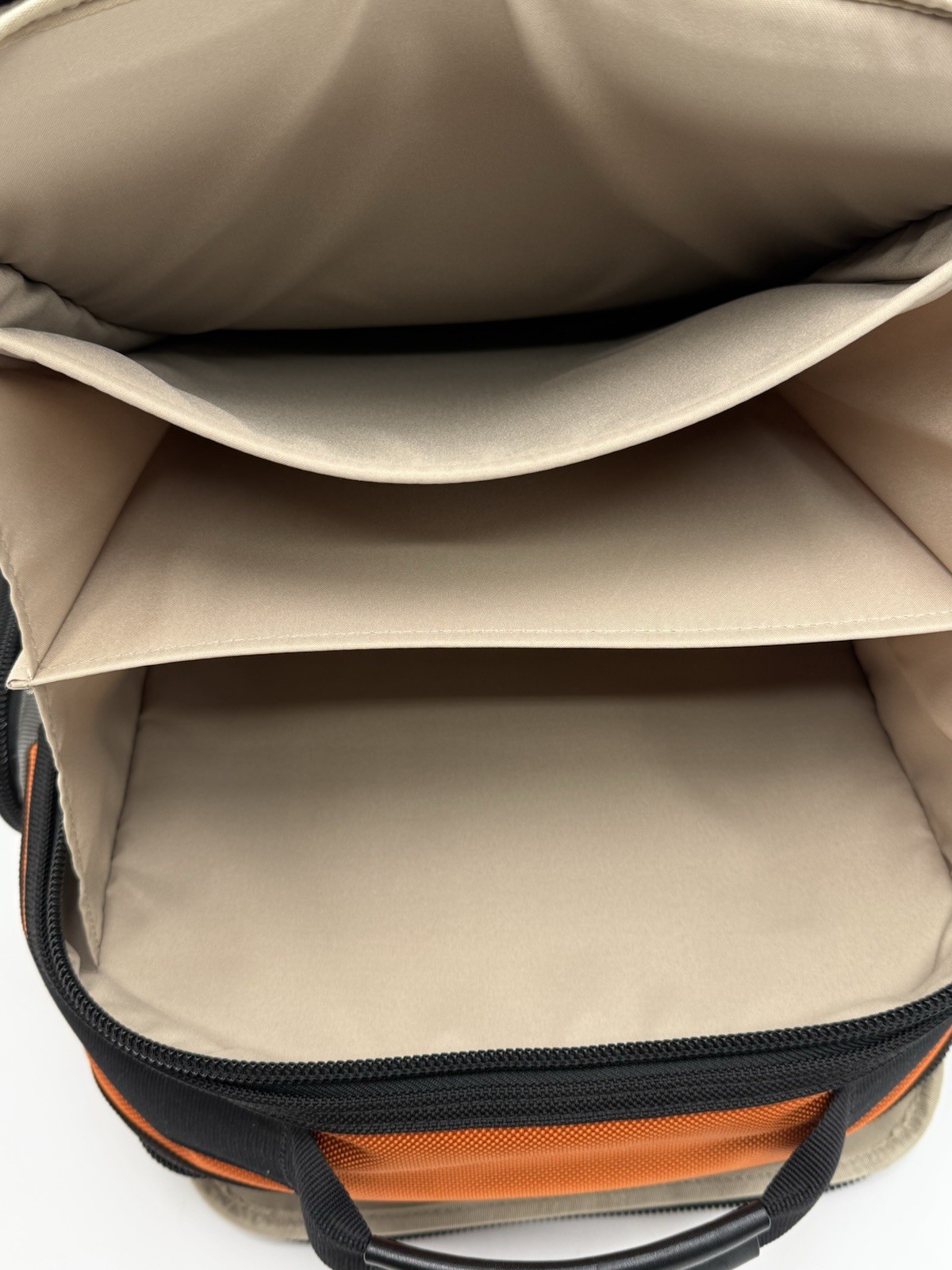 TUMI Alpha Bravo Knox Backpack Orange Gray Ballistic Nylon Laptop Bag MSRP $625