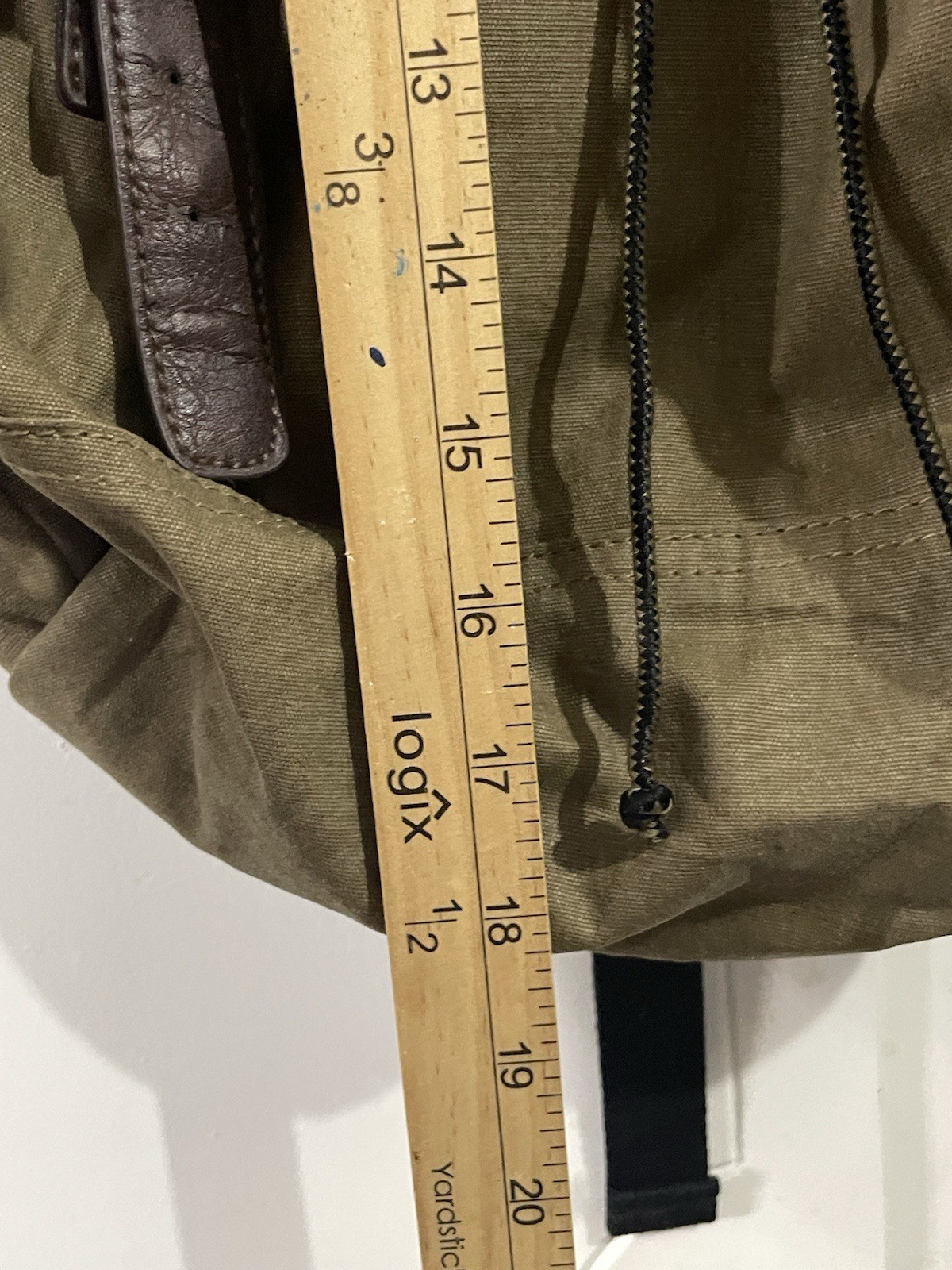 American Eagle Outfitters Canvas Utility Messenger Hiking Bag Flap Buttons Brown