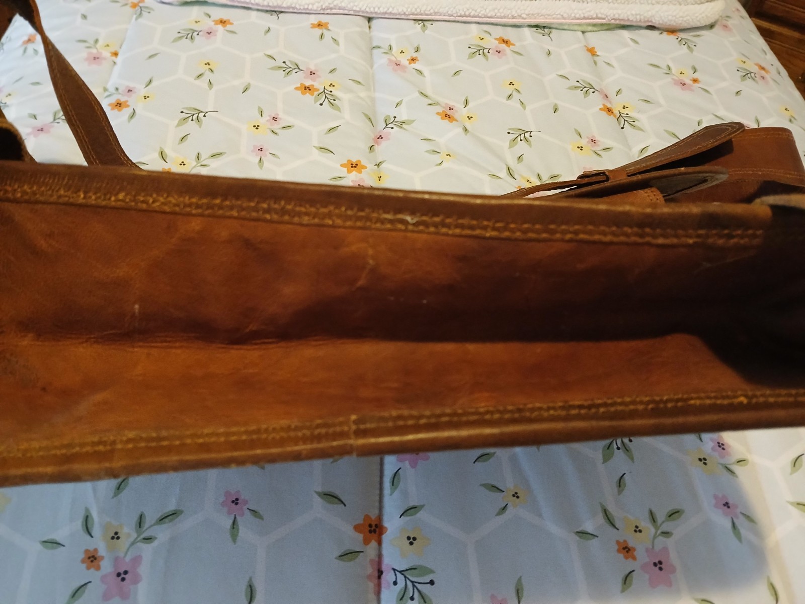 MEN’S HANDMADE WORLD EXECUTIVE BROWN LEATHER SATCHEL MESSENGER BAG MADE IN USA