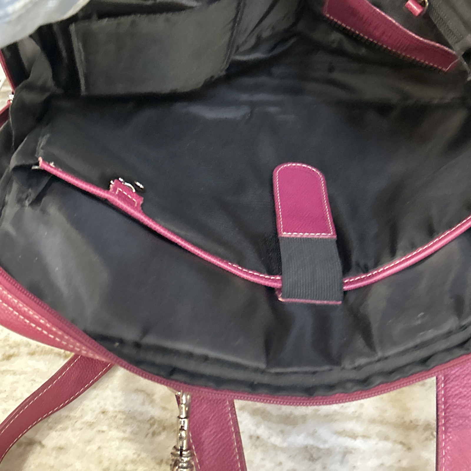 Jack Georges Messenger Bag Briefcase PinkLaptop Work Leather Shoulder Strap USA