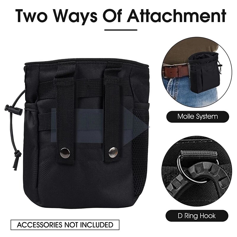 Tactical Molle Drawstring Dump Bag Magazine Ammo Pouch Military Utility Belt Bag