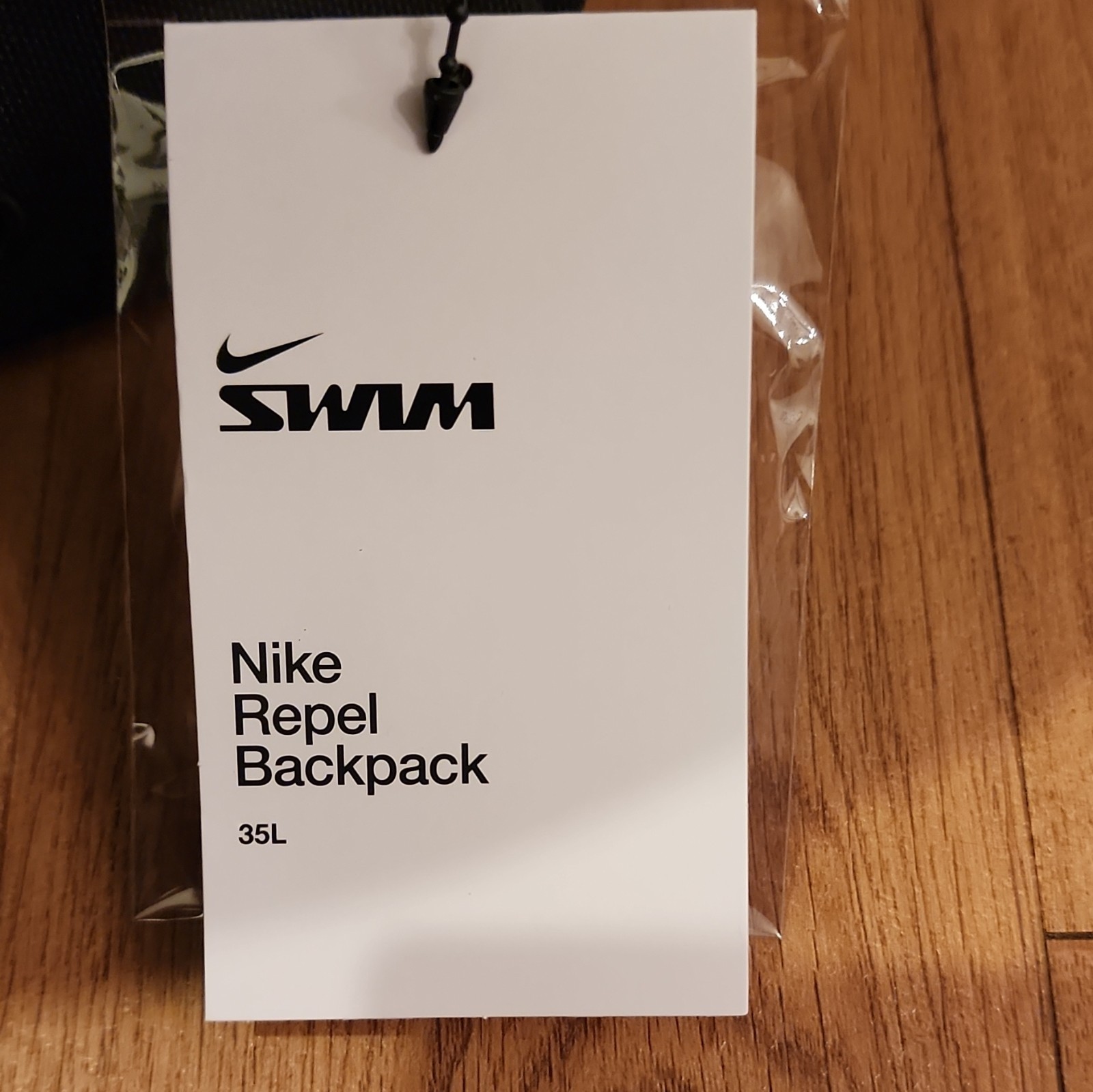 Nike Repel Water-Repellent 35L Backpack Black Swoosh Zip Unisex