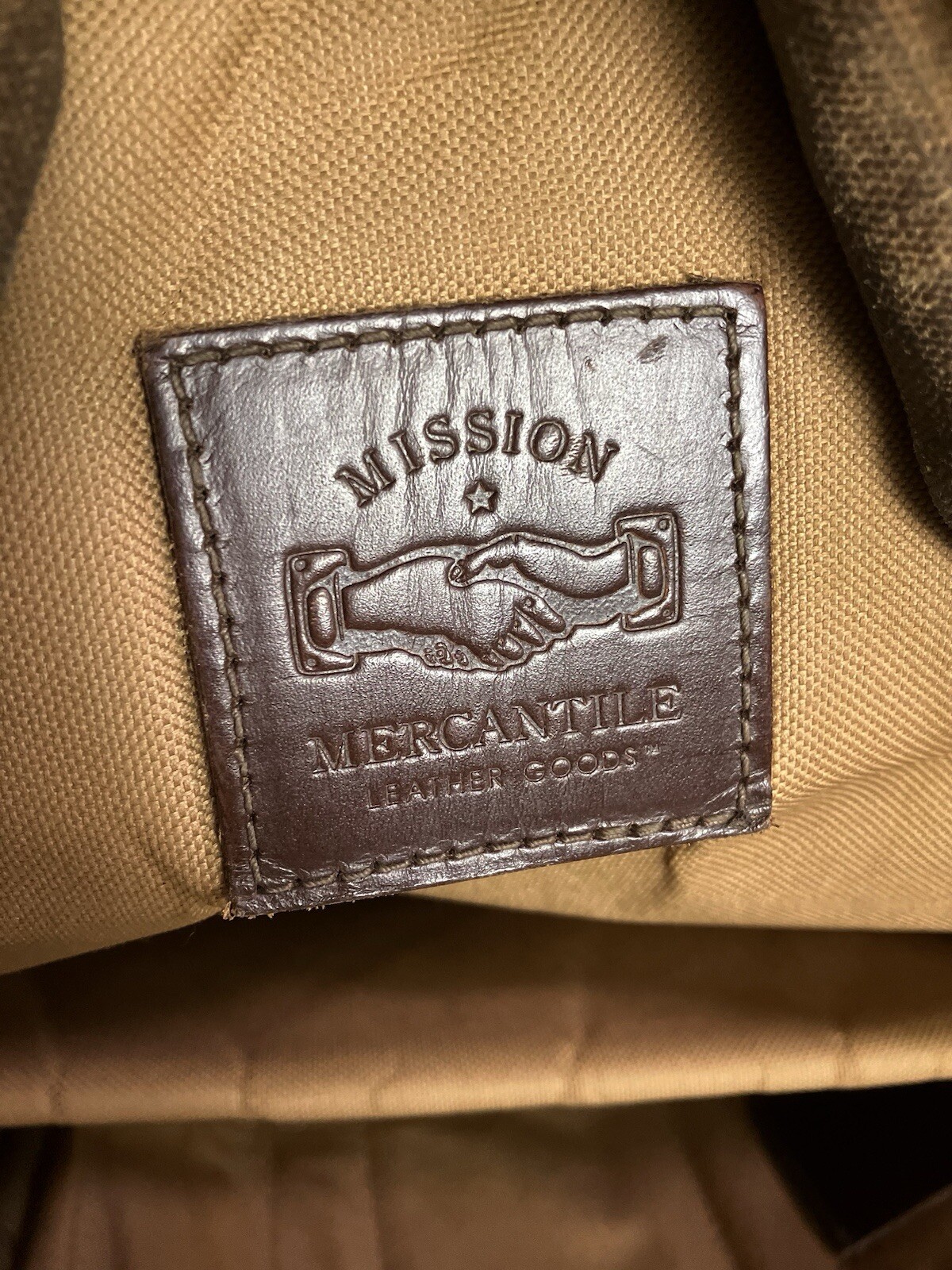 Mission Mercantile Backpack Waxed Canvas Leather Large Laptop Day Bag ISSUES
