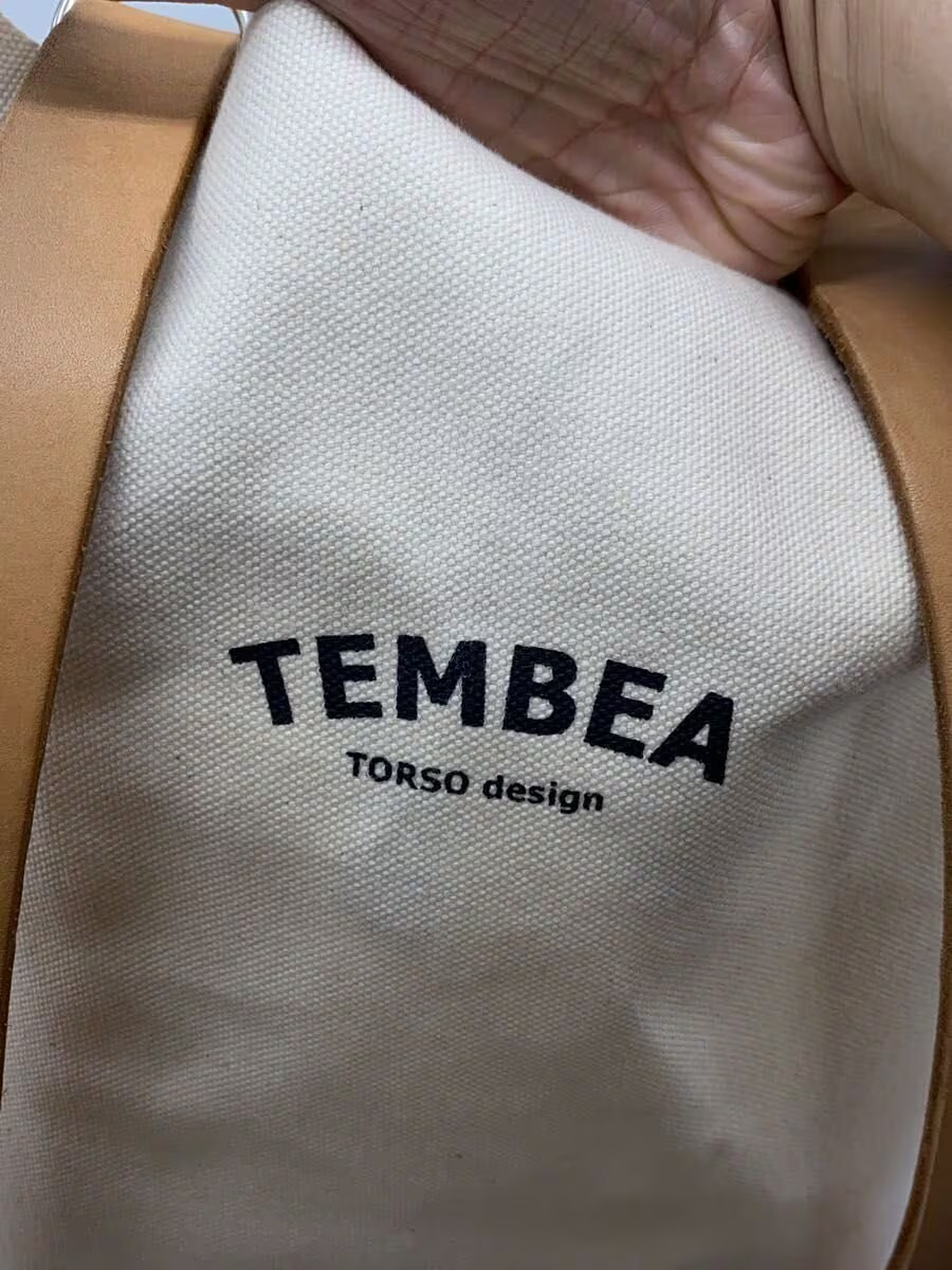 TEMBEA 2-way Corduroy Tote Bag, Beige (Solid Color)
