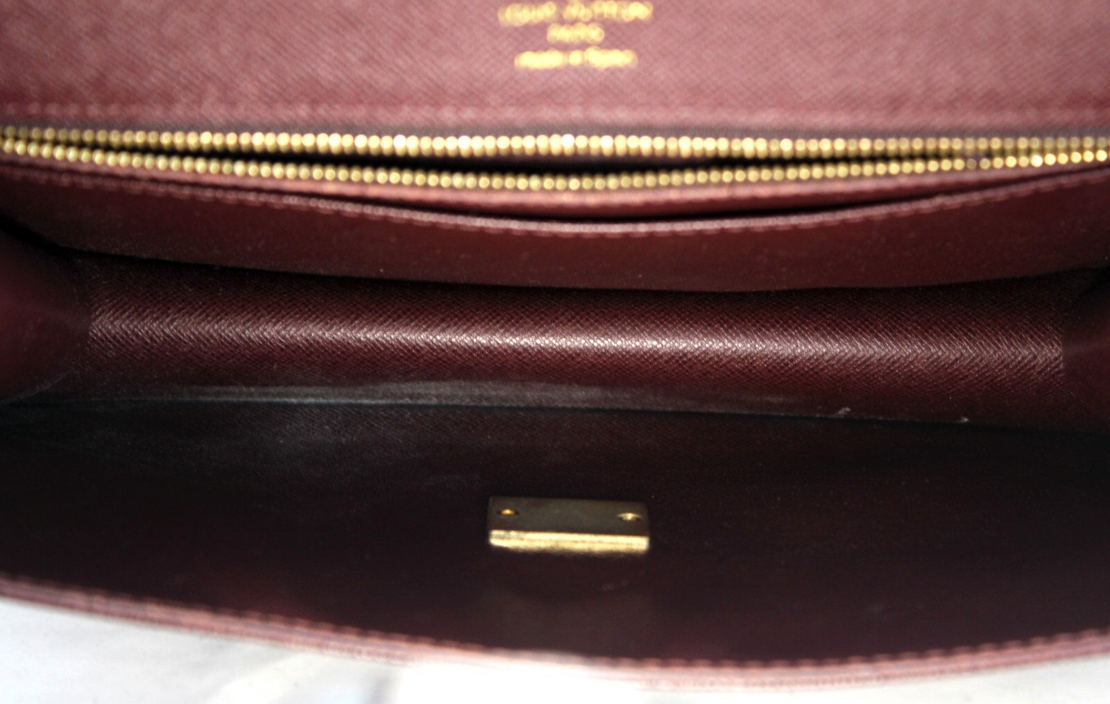 LOUIS VUITTON Taiga Brown Leather Pochette Clad Second Bag Clutch Bag Spain