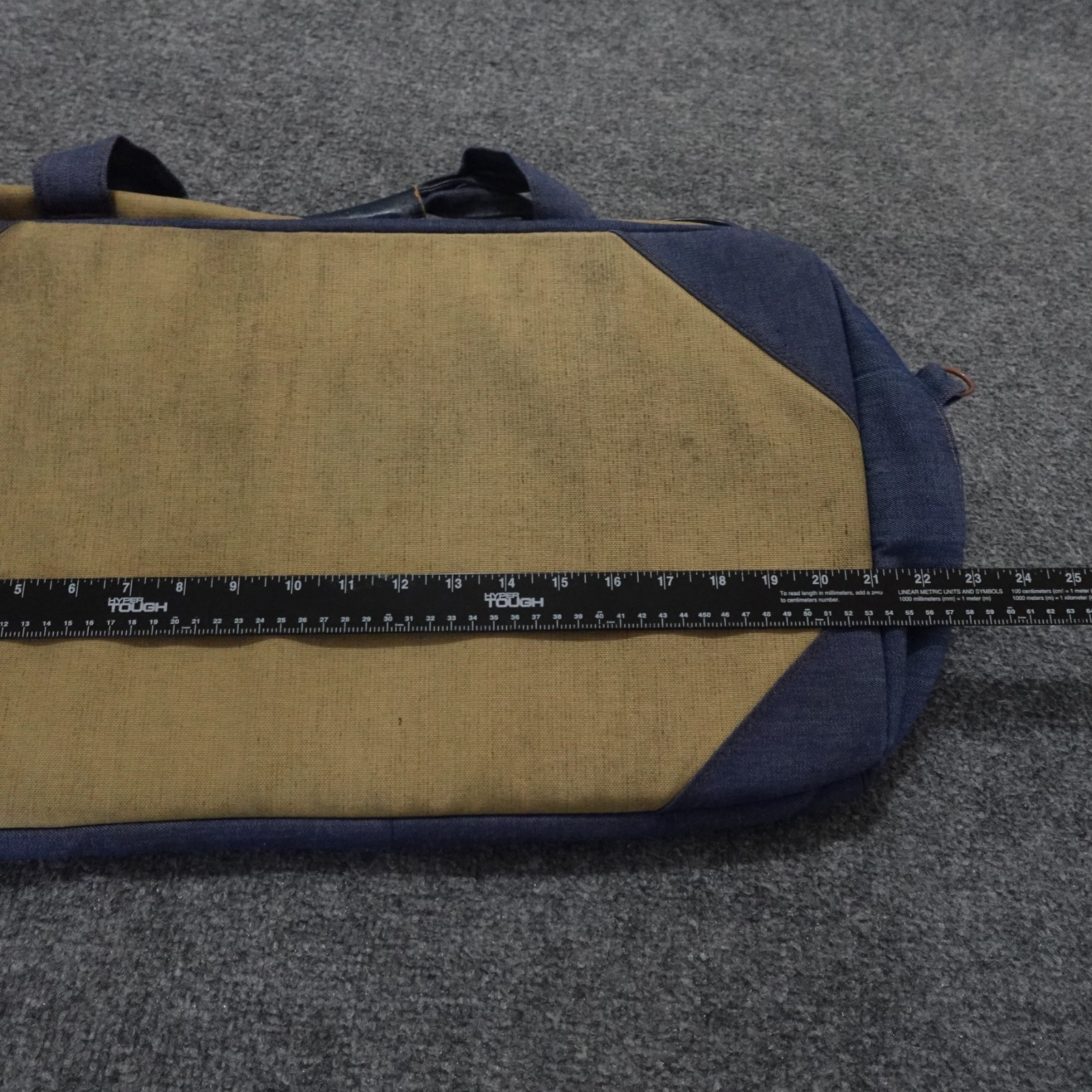 Vintage Levis Bag Orange Tab Tan Blue Denim Canvas Gym Carry Duffle 1970s Rare