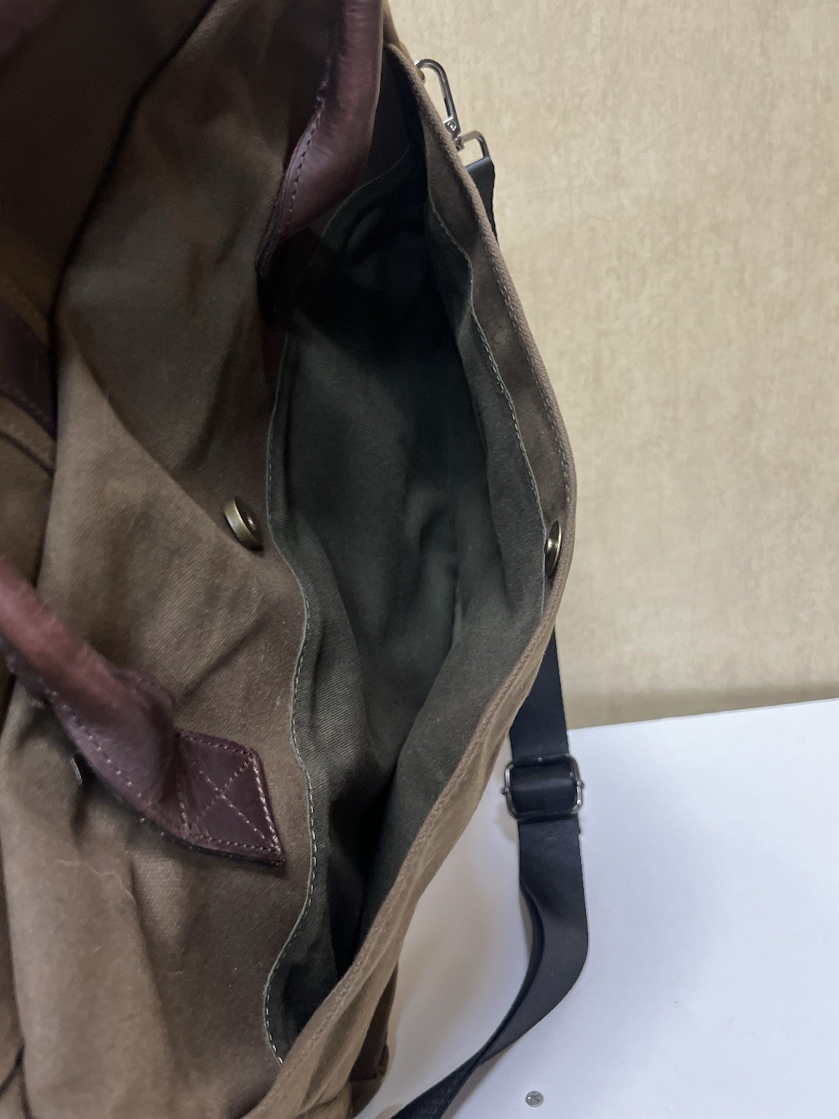 Racing Green British brown Briefcase CANVAS LEATHER SHOULDER BAG LAPTOP