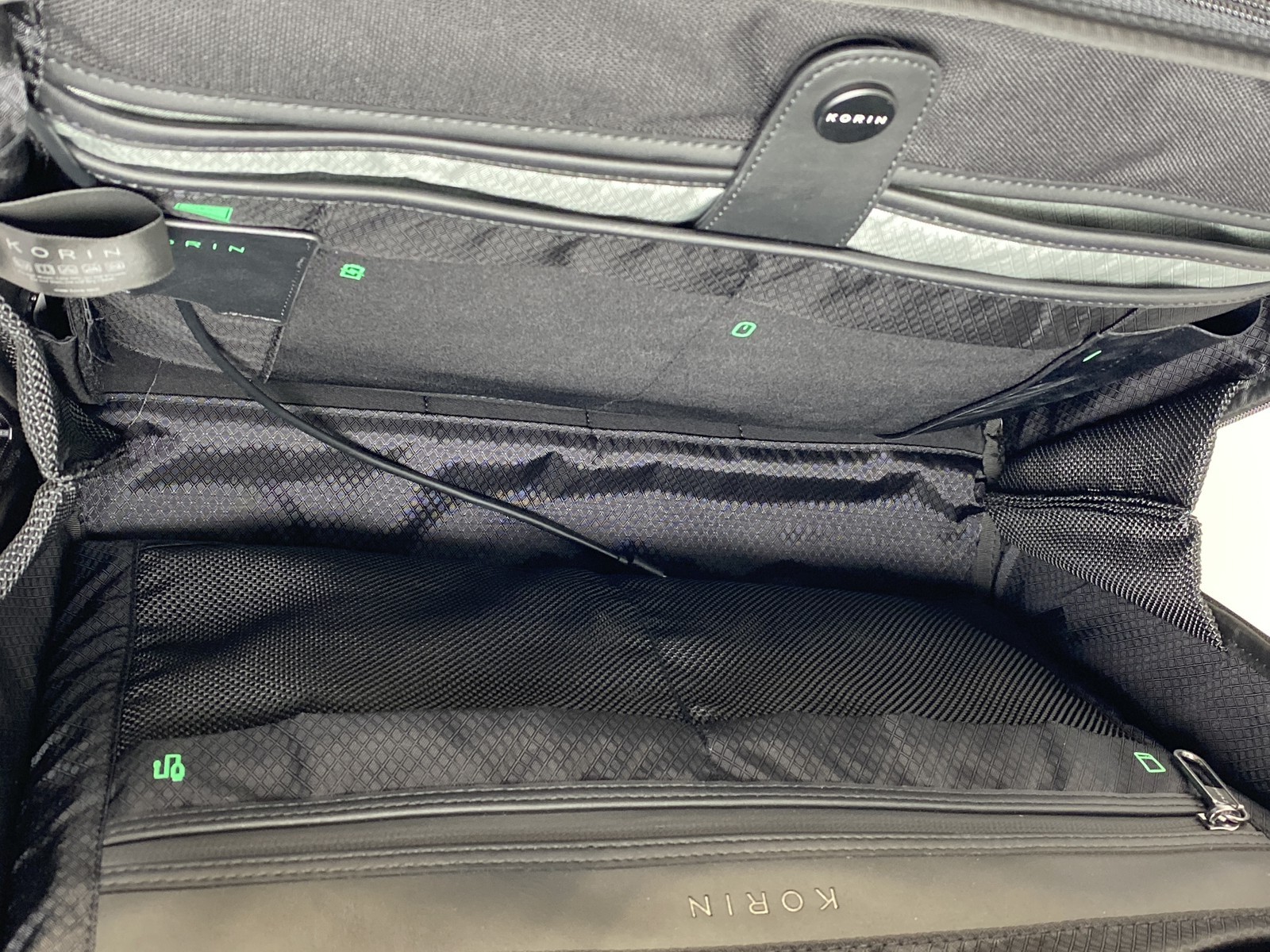 Korin Compack Biometric 6-in-1 Anti-theft Backpack-Black
