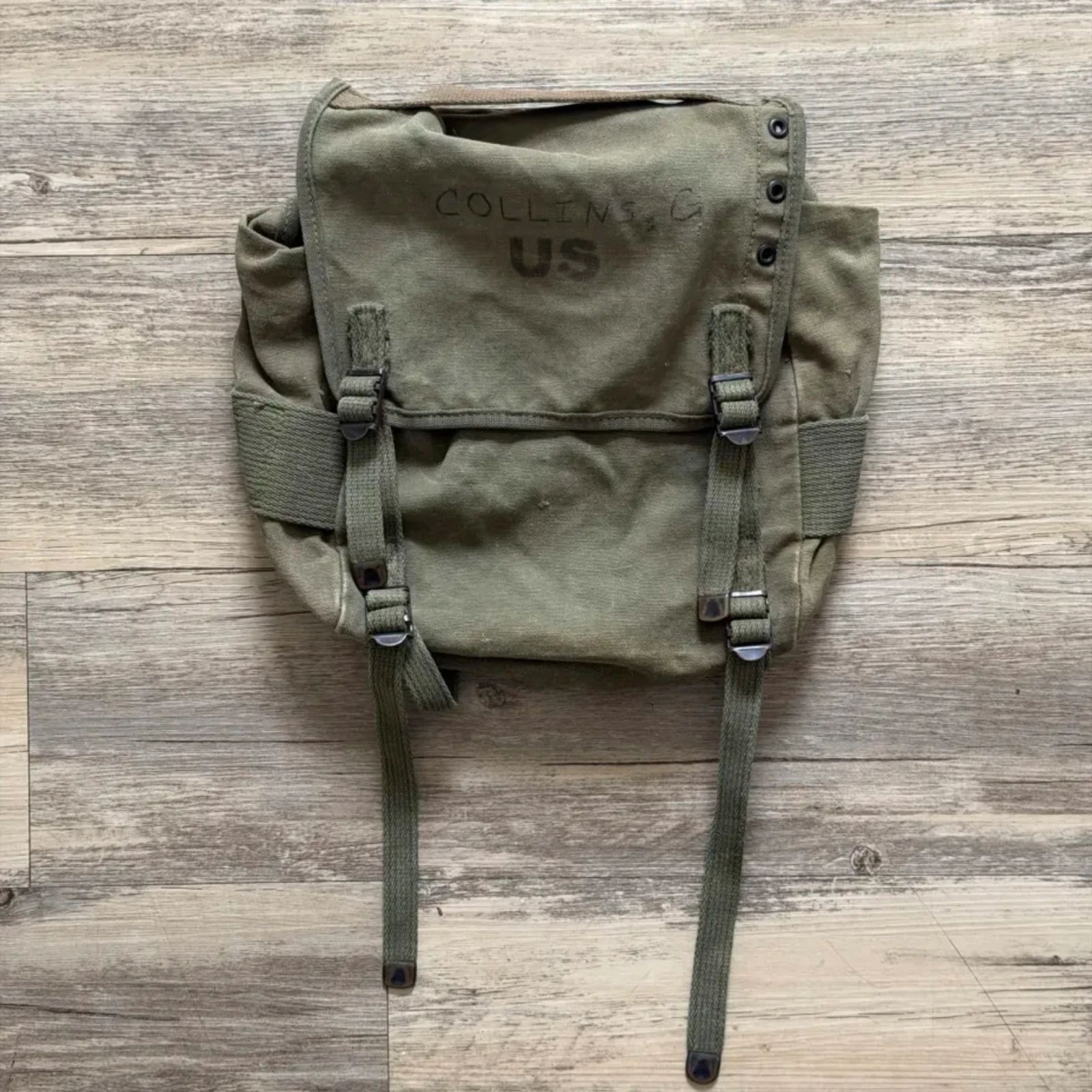 Vintage Vietnam Era M-1956 Military Bag + First Aid Pouch