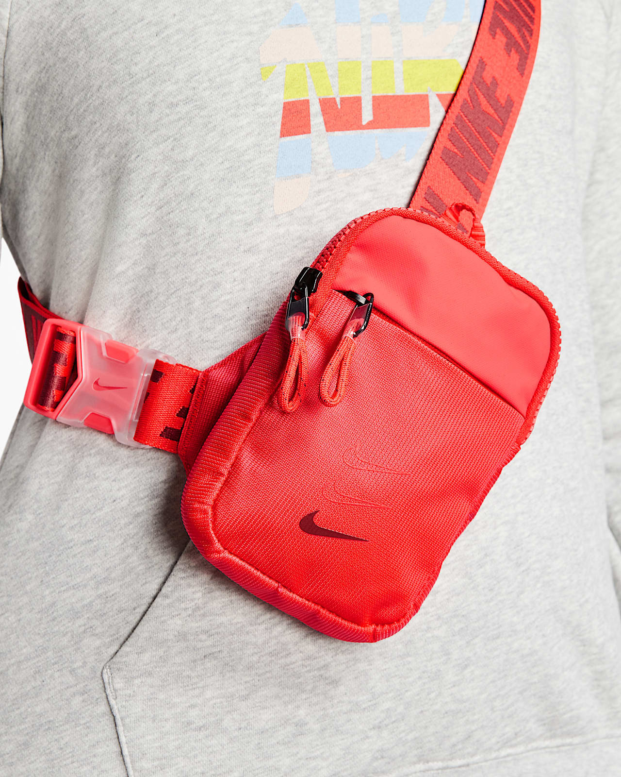 Nike Sportswear Essentials Crossbody Bag (1L)-Laser Crimson-One Size #BA5904 644