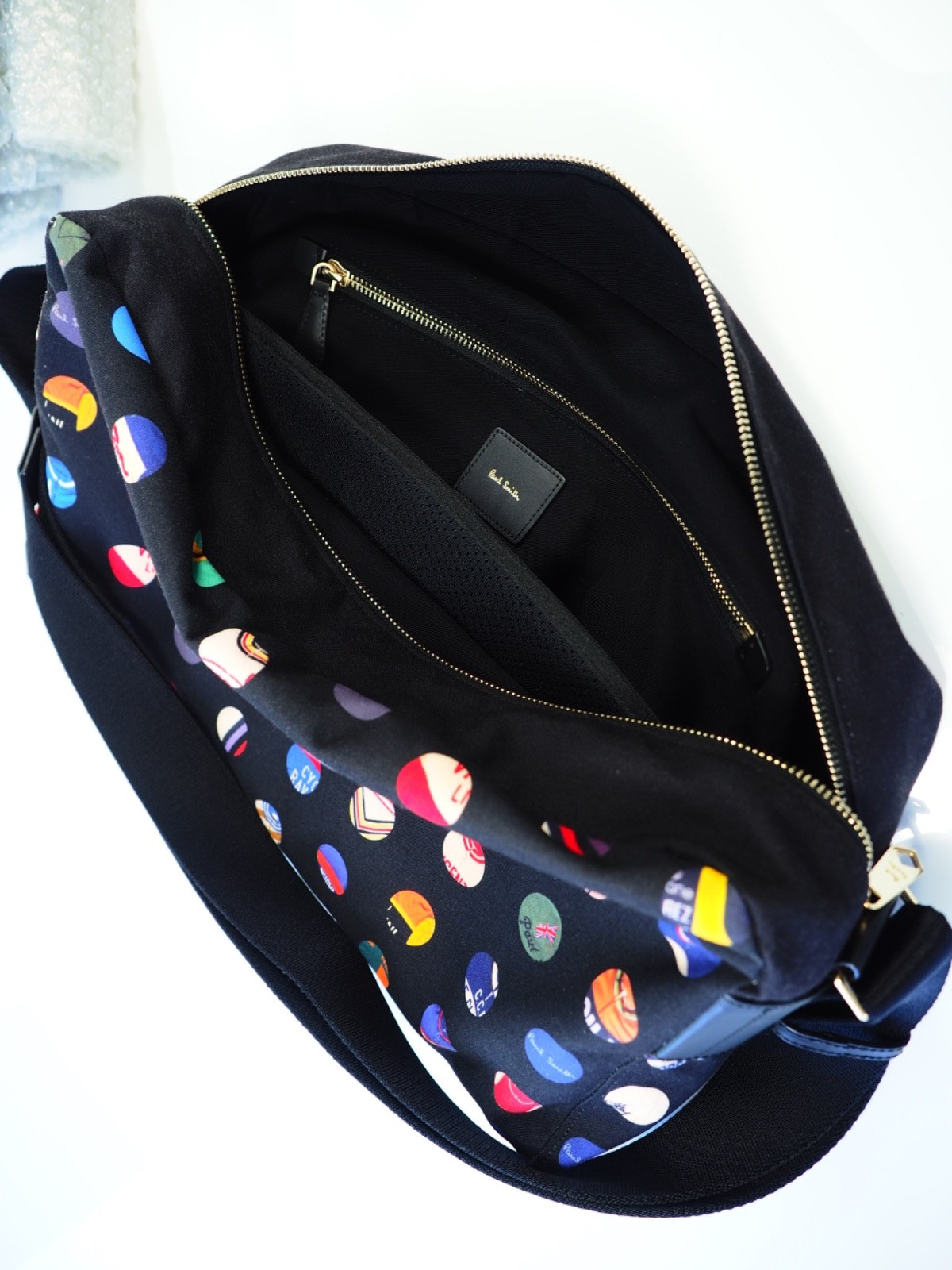 Paul Smith Bag Messenger Crossbody Laptop Colourful Bike Cycling Jersey Dots New