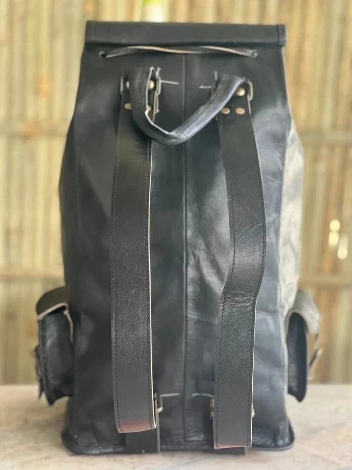 20″ Goat Wield Leather Gym Black