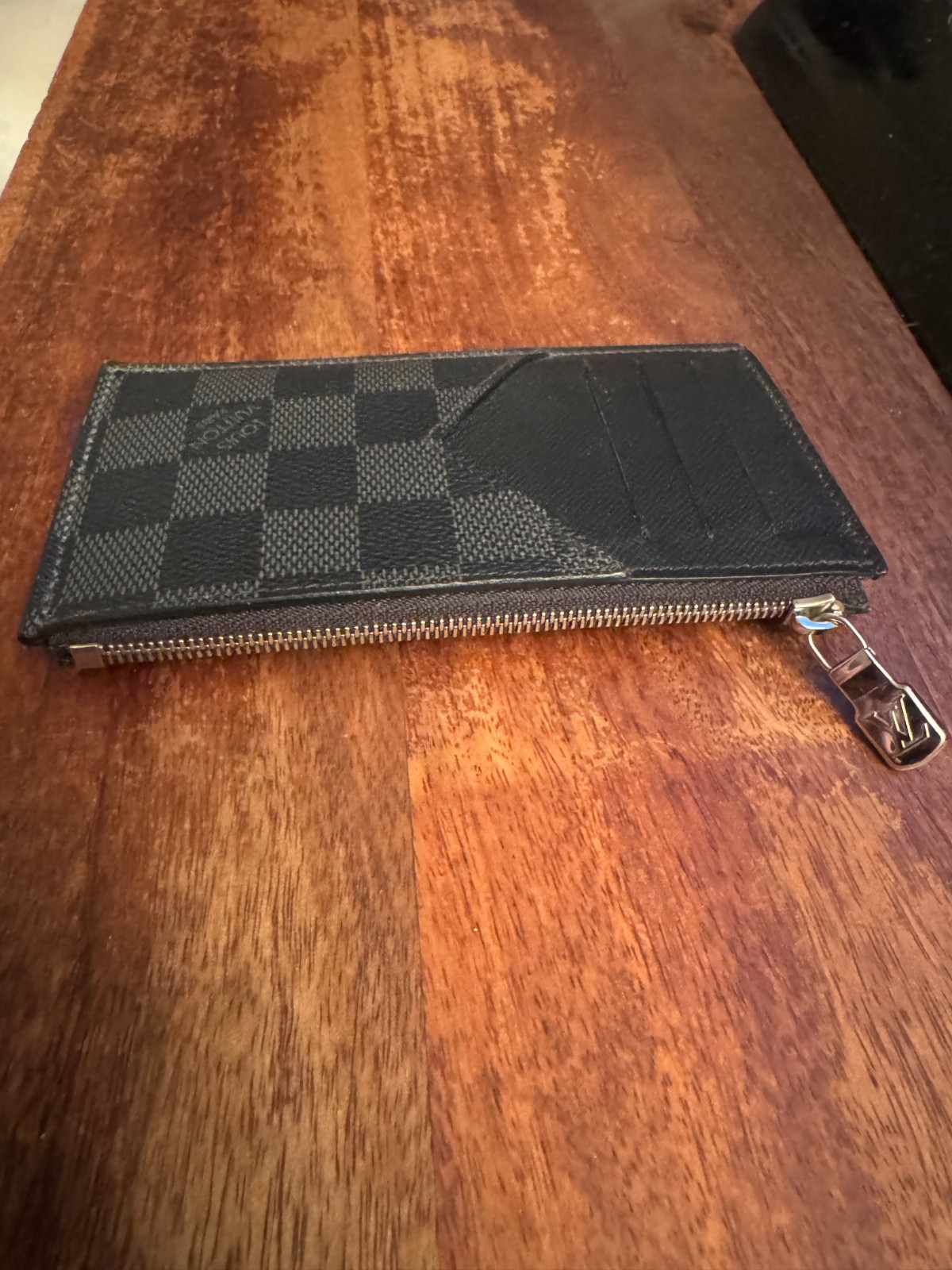 Louis Vuitton Damier graphite coin card holder LV