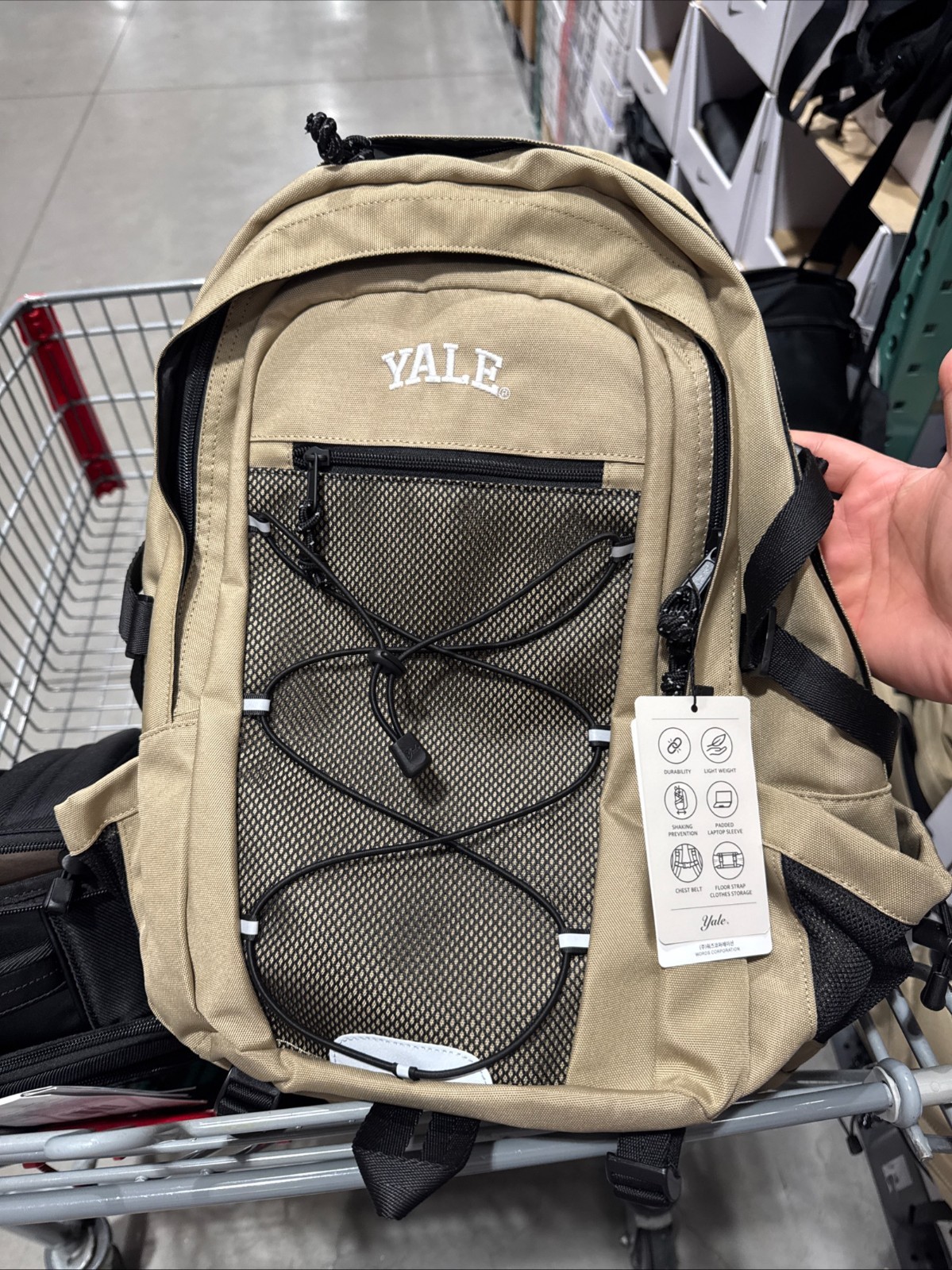 YALE Mesh String Backpack 37L (YGX2BG630ABE) – Padded Laptop Sleeve & Chest Stra