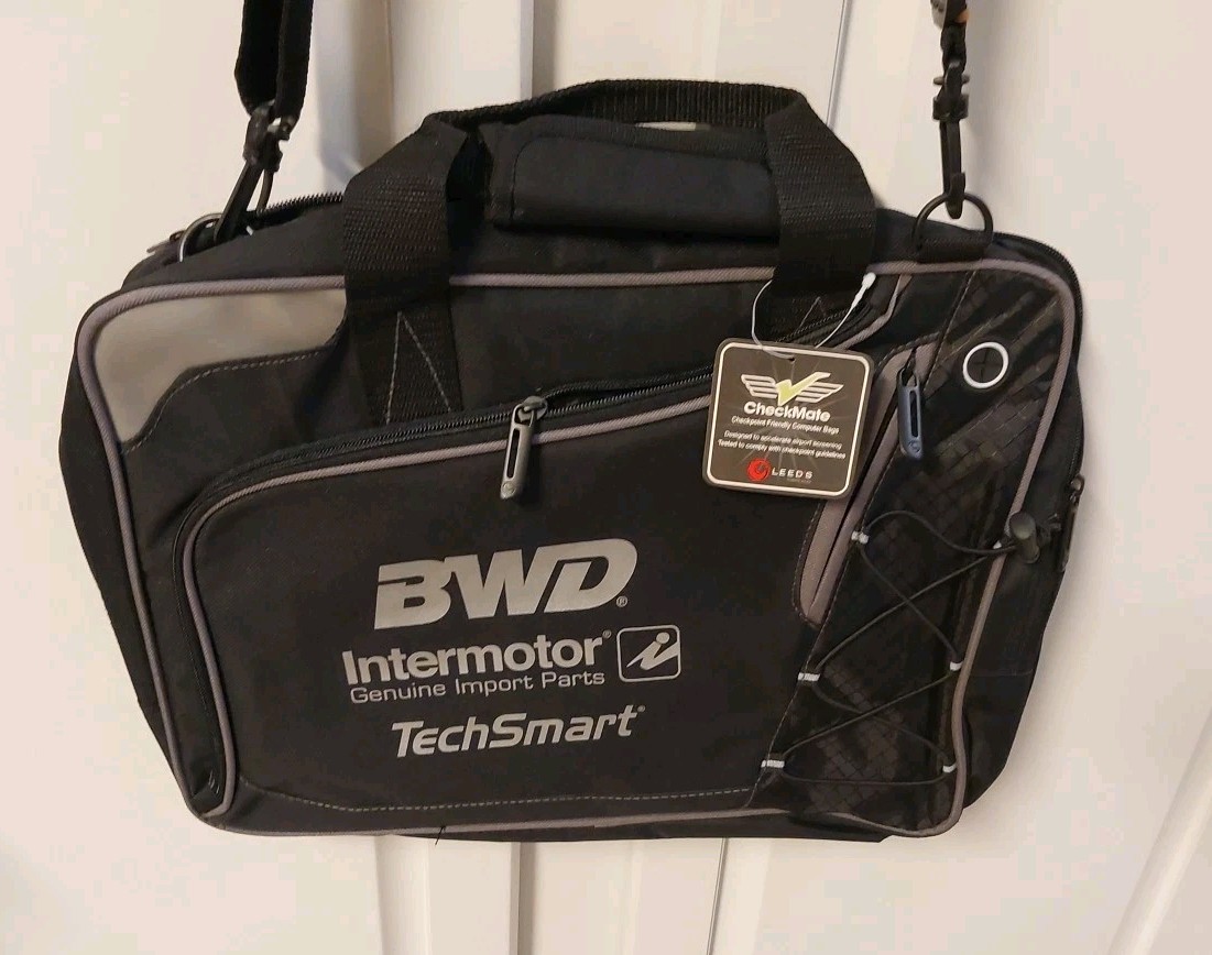Leed’s BWD Intermotor Black Laptop Messenger Canvas Bag Shoulder Hand Crossbody