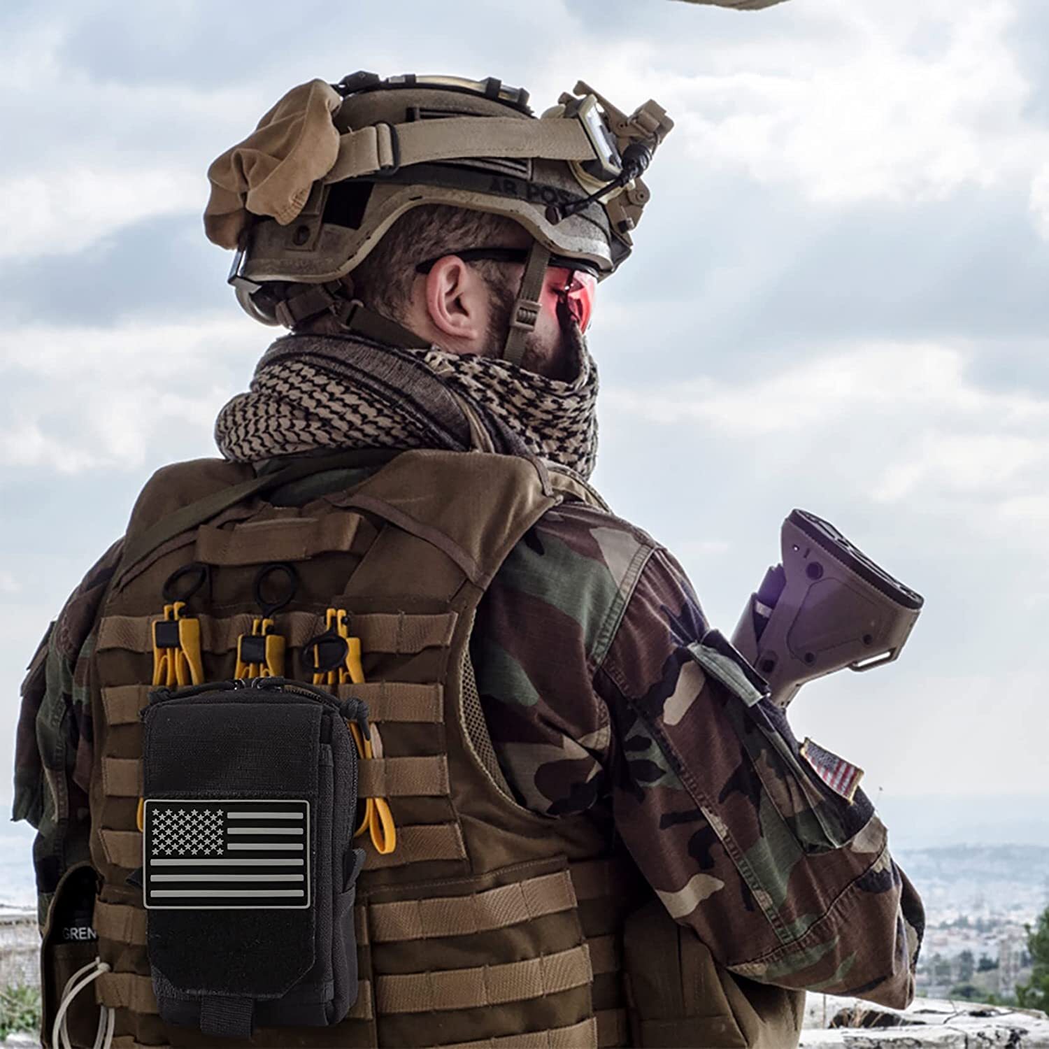 Tactical MOLLE Holster Army Mobile Phone Belt Pouch EDC Security Organizer Pack