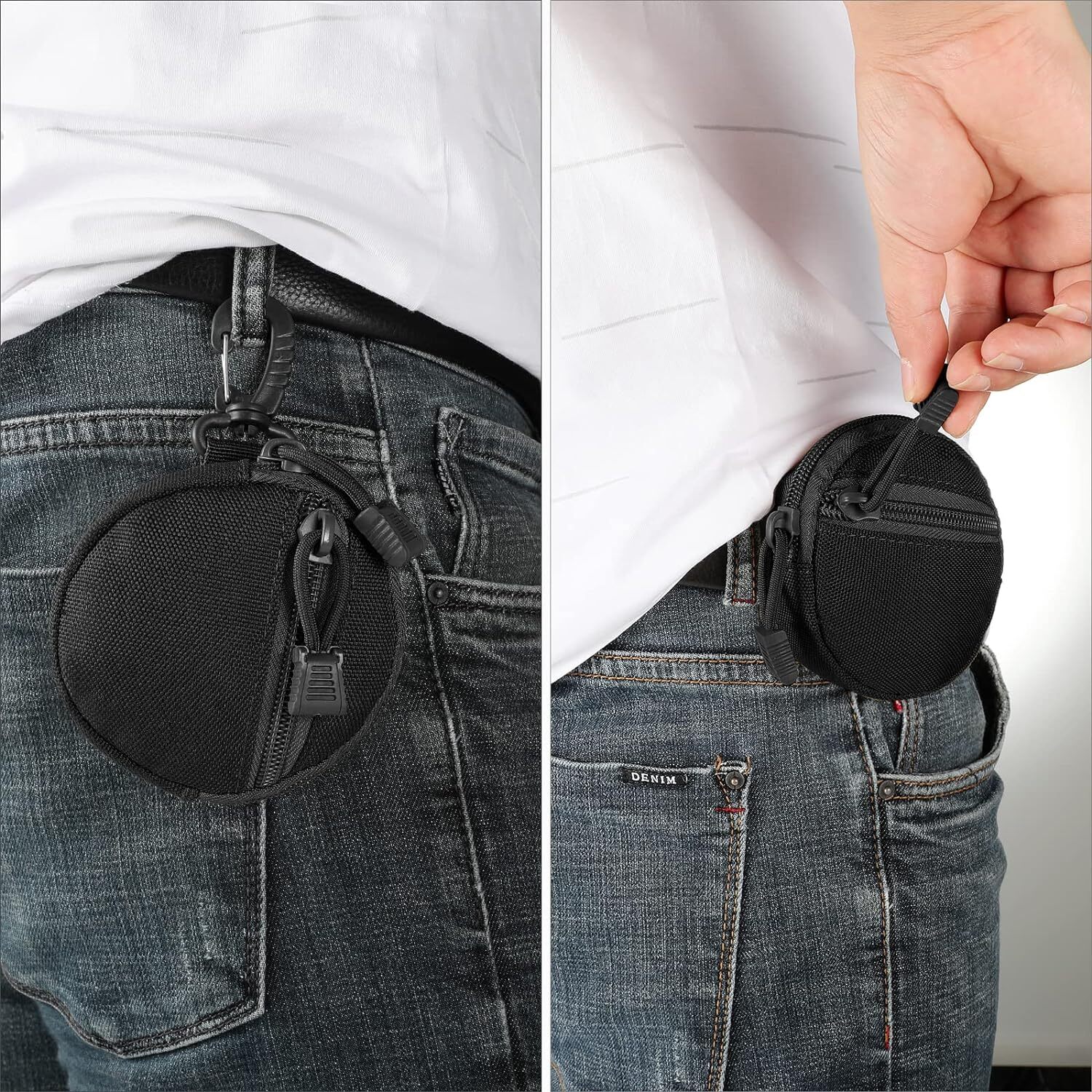 2 Pack Tactical Compact EDC Pouch Molle Utility Pouch Accessories Organizer Bag