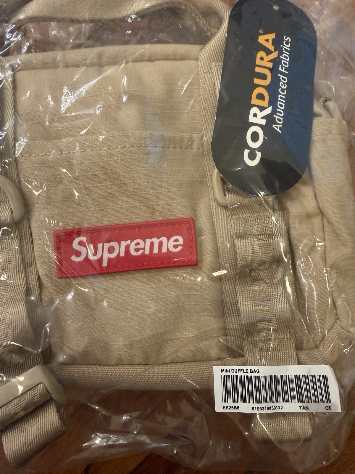 ✅In Hand Supreme SS26 Mini Duffle Bag Tan New US Ship
