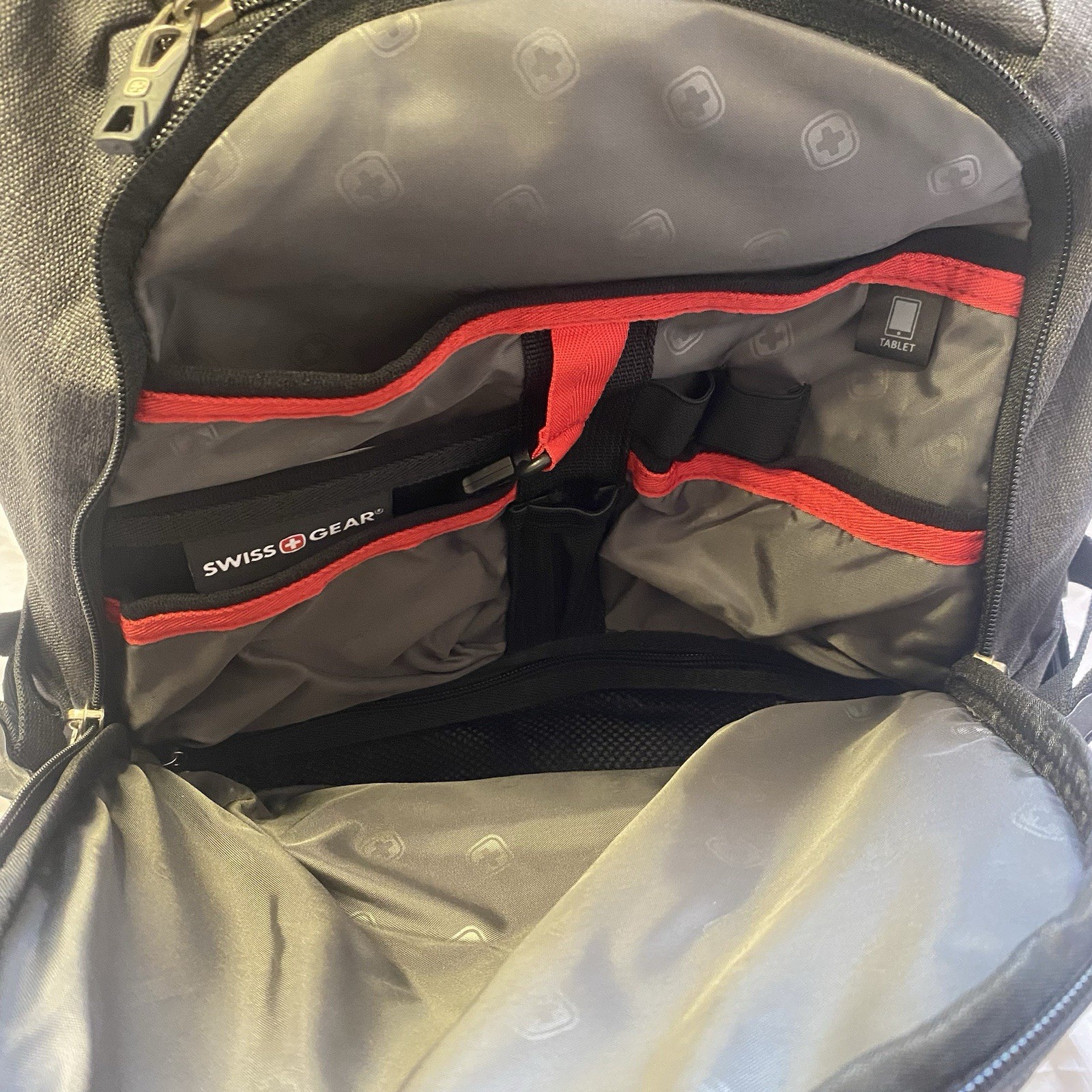 SwissGear ScanSmart Laptop Backpack Black Gray TSA Travel Bag