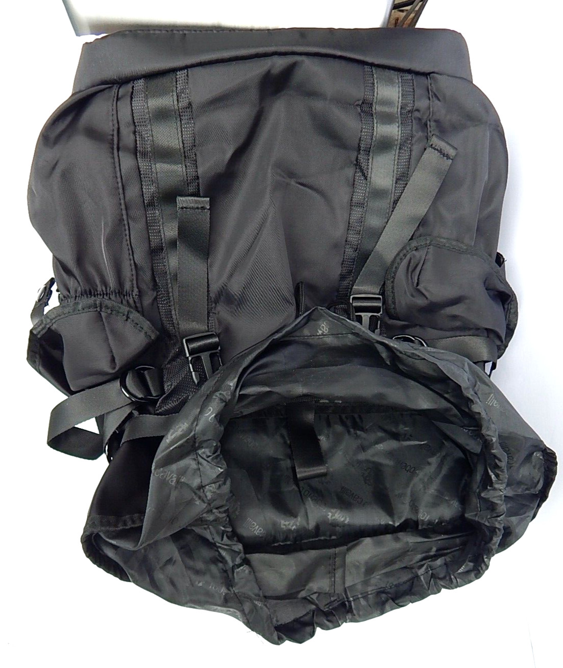 ROBERTO CAVALLI Unisex TRAVEL BACKPACK BLACK NYLON NEW AUTHENTIC