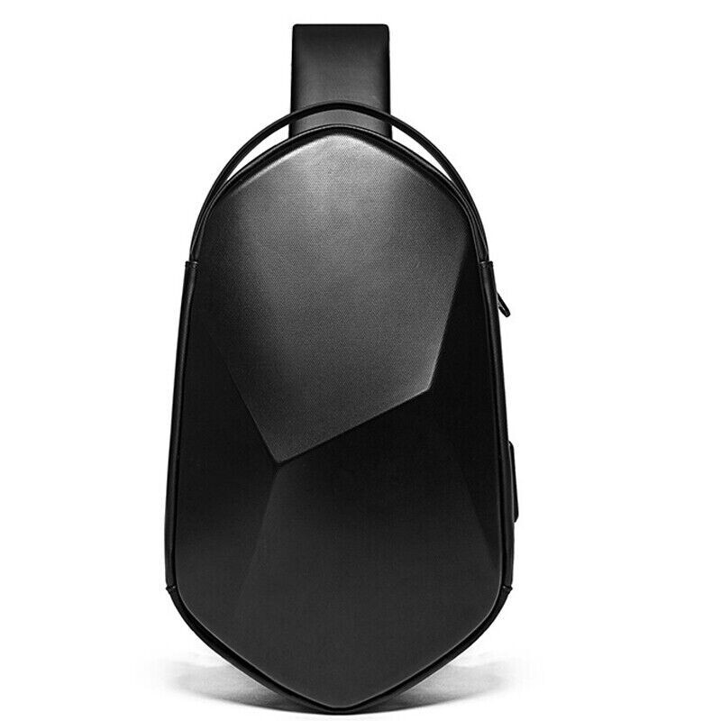 Men Sling Backpack Oxford cloth Waterproof Crossbody Bag USB Port OutdoorSport D