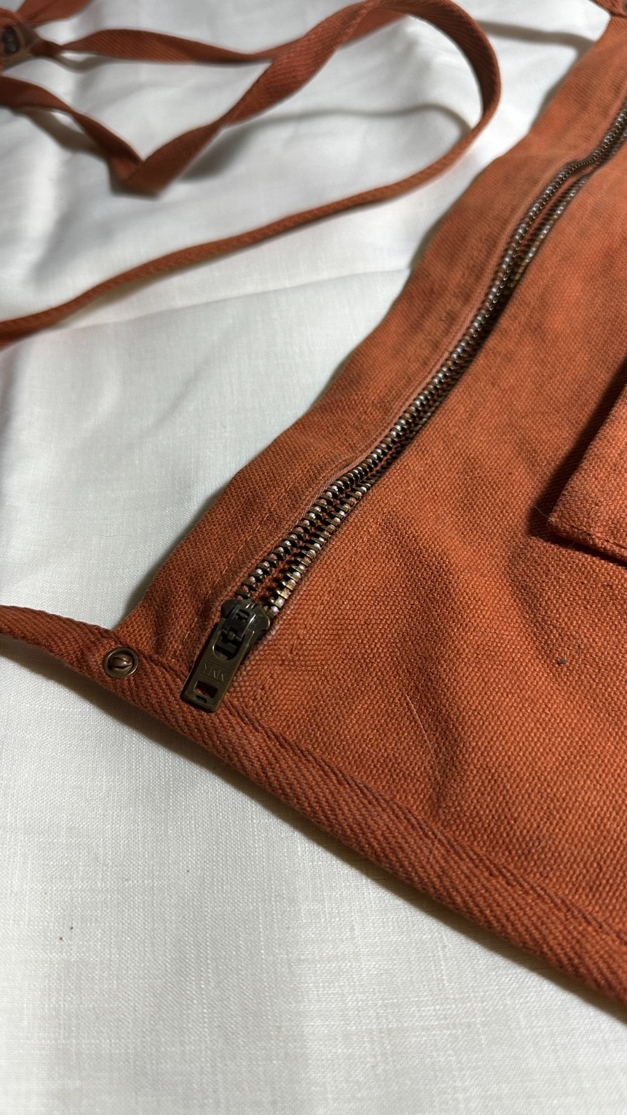 Kapital Burnt Orange Canvas Zip Square Shoulder Bag