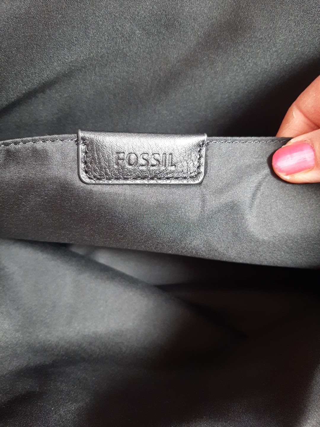 Fossil Men’s Haskell Black Leather Briefcase Business Attache 16.5″X4″X12.5″ NEW