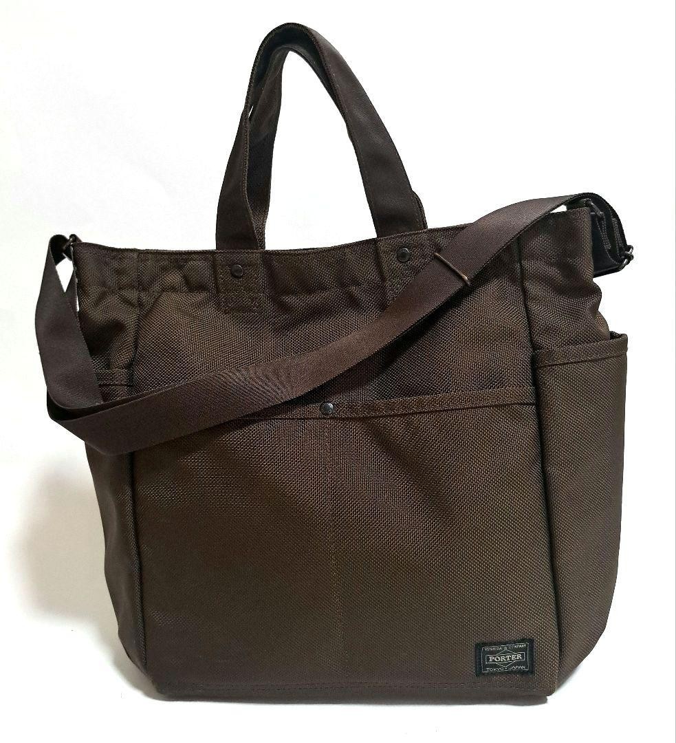 Authentic Porter Yamato Shoulder Tote Bag Brown 27x31x12cm Men’s Fashion