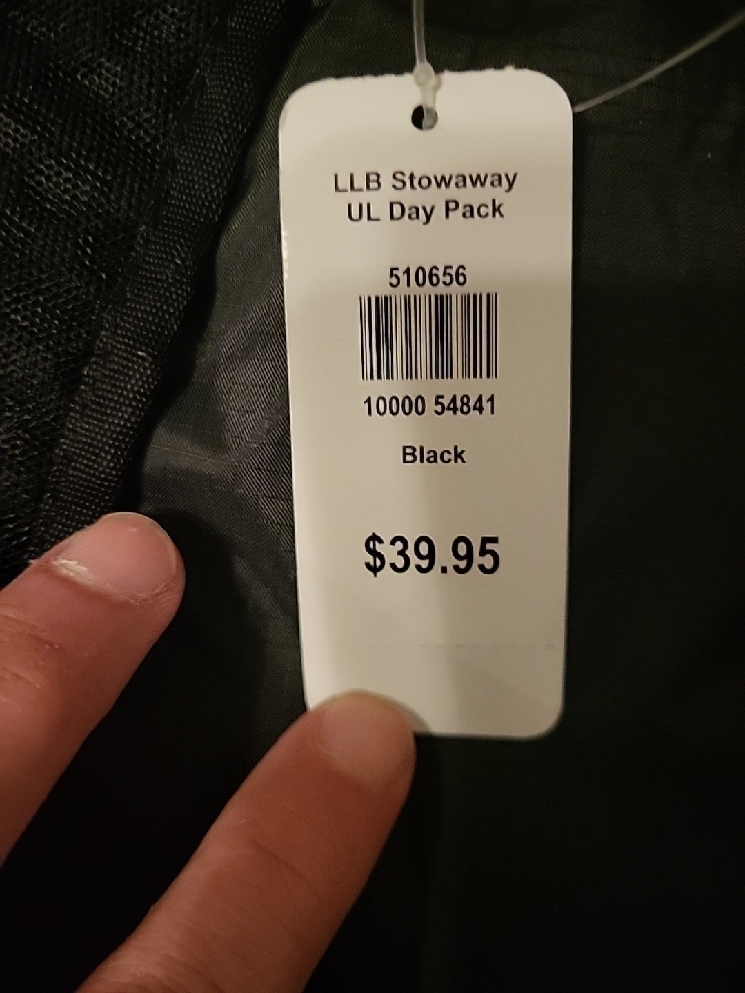 LL Bean Stowaway Ultralight Backpack Day Pack Navy Black NWT Corporate Logo NEW