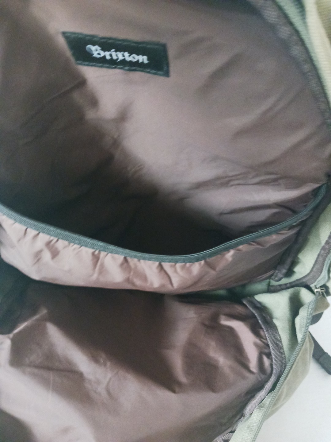 Brixton Olive Green Back Pack Canvas 100% Cotton – EUC