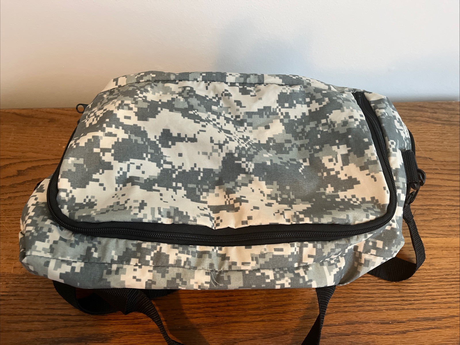 Gore-Tex Digital Camouflage Duffle Bag 9x15x9 in Black Shoulder Strap & Handles