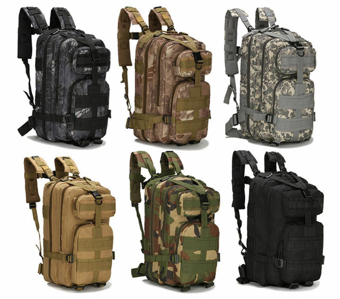 Military Tactical Rucksack Backpack Daypack Bag Hiking Camping Outdoor Sport US