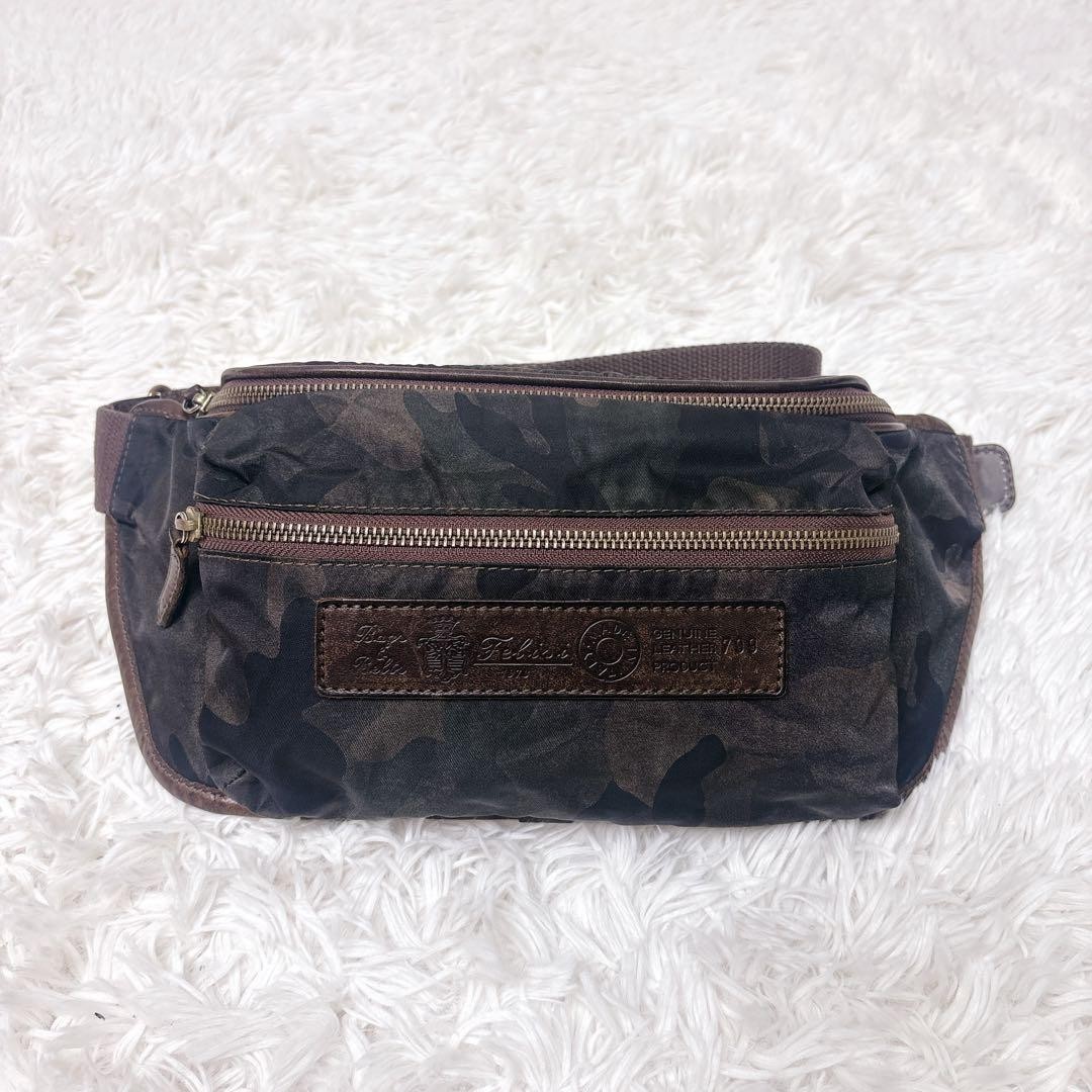 Felisi Camouflage Nylon Leather Crossbody Bag Men’s Model 799 Excellent