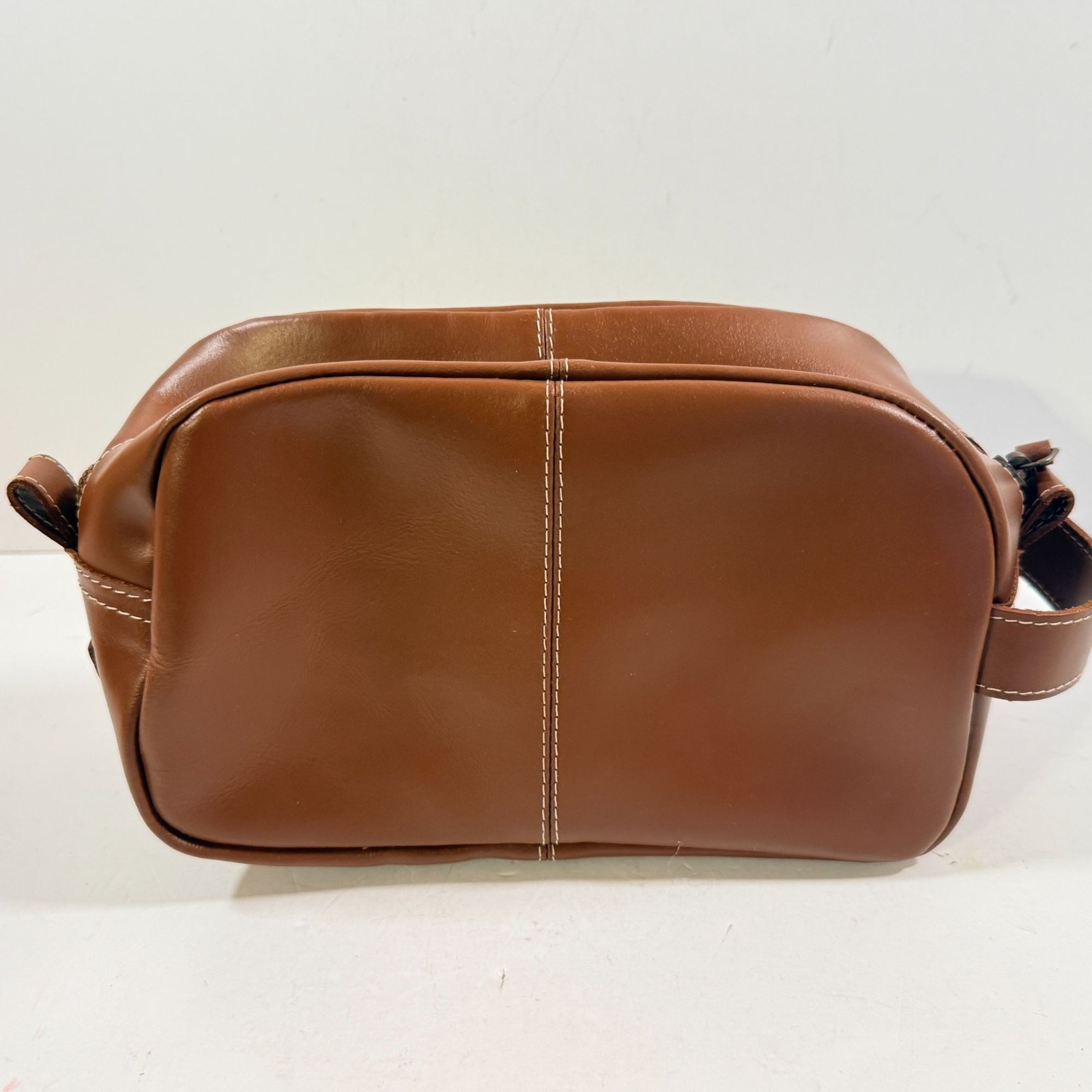 Timberland Nevada Men’s Leather Cognac Toiletry Bag Travel Kit Accessory NEW