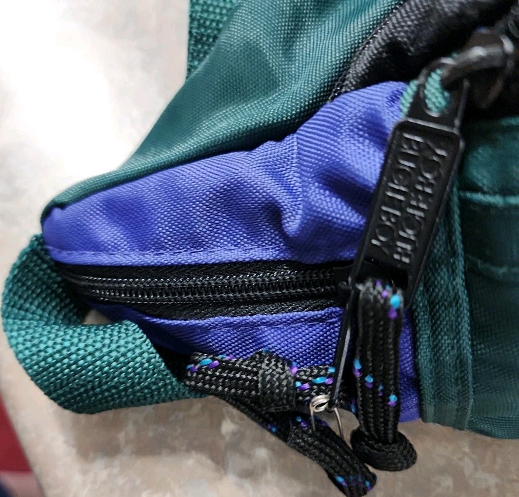 Vintage Bugle Boy Fanny Pack Colorblock 80s 90s Preppy Geek Travel Rare Logo