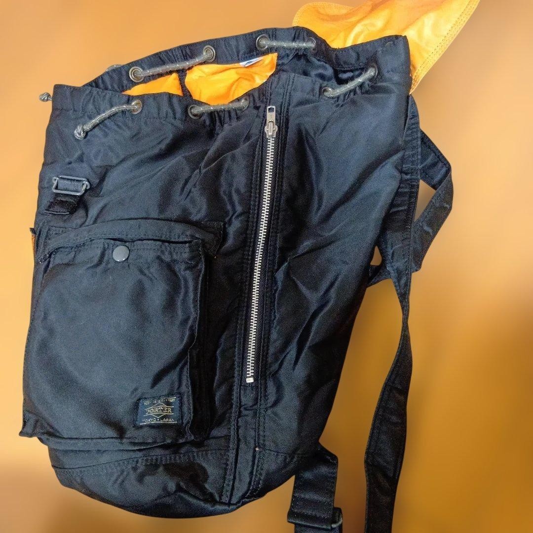 PORTER Yoshida & Co. Tanker Round Daypack Backpack Black Nylon Junk
