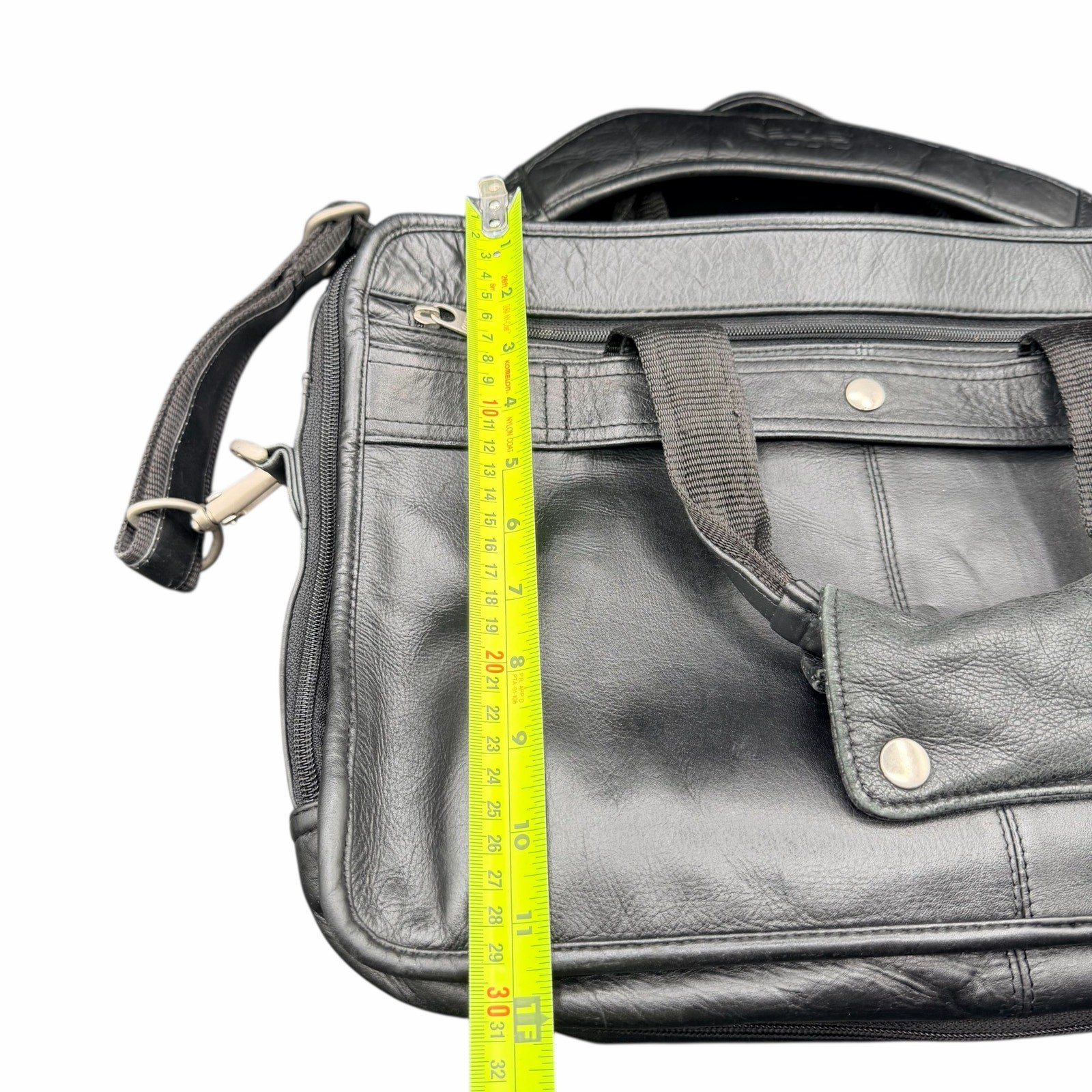 Wilsons Leather Pelle Studio Black Laptop Briefcase Bag