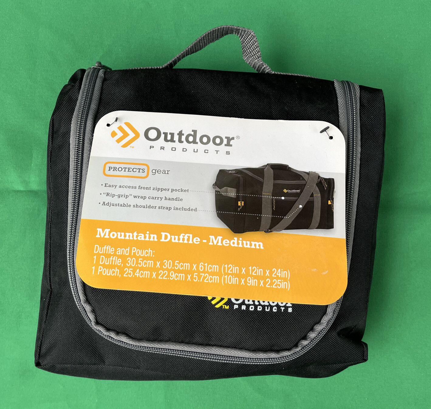 Outdoor Products Mountain Duffel (Medium (12 x 12 x 24 Inch), Black