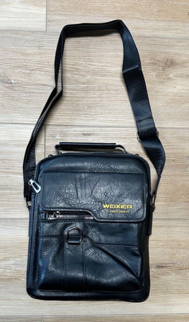 Weixier Messenger leather Business travel crossbody Shoulder bag
