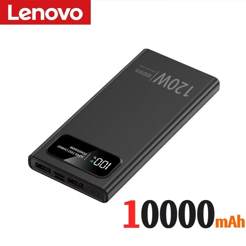 Lenovo 500000mAh Power Bank 120W Super Fast Charging Battery High Capacity Digit