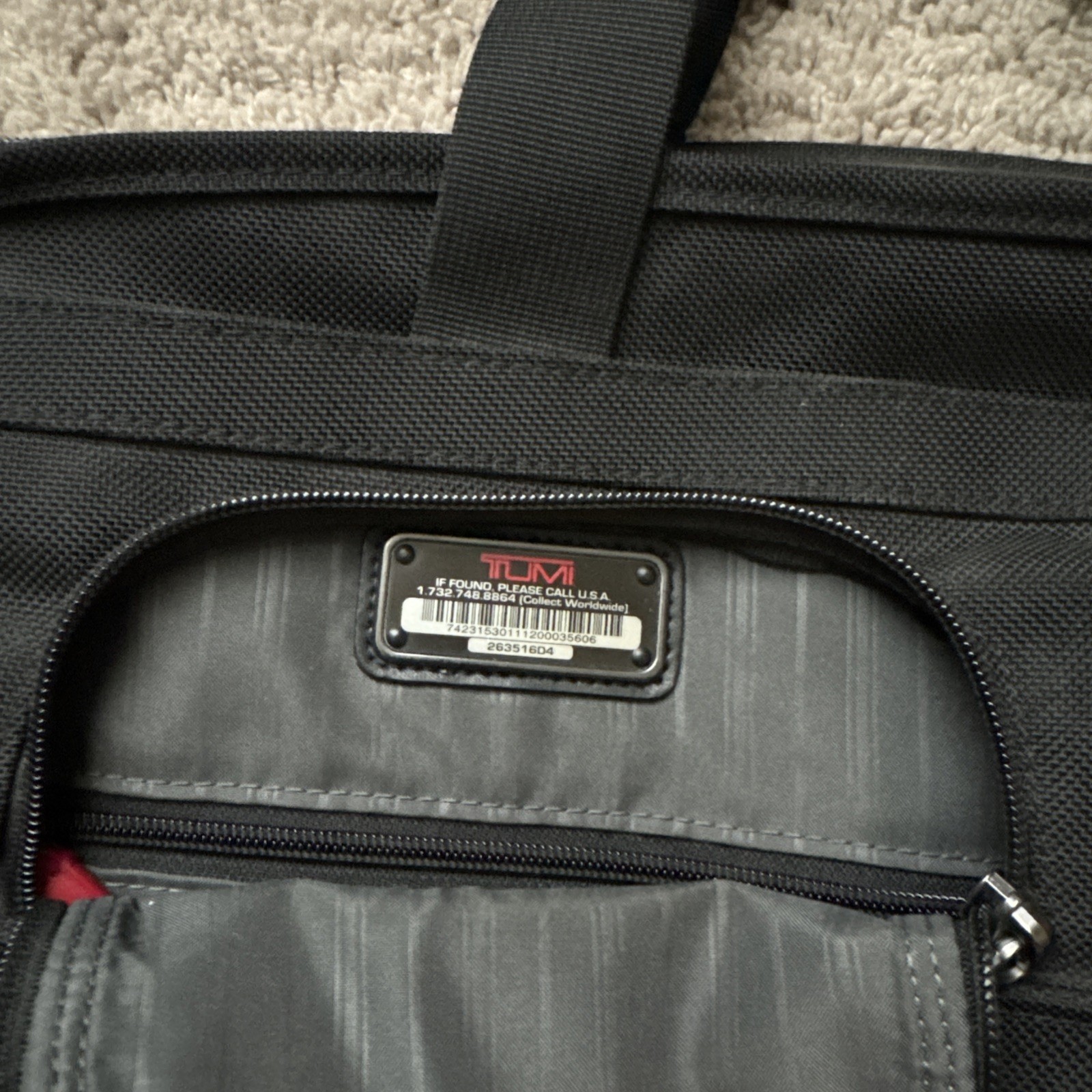 TUMI Alpha Expandable Organizer Briefcase Laptop Bag Black