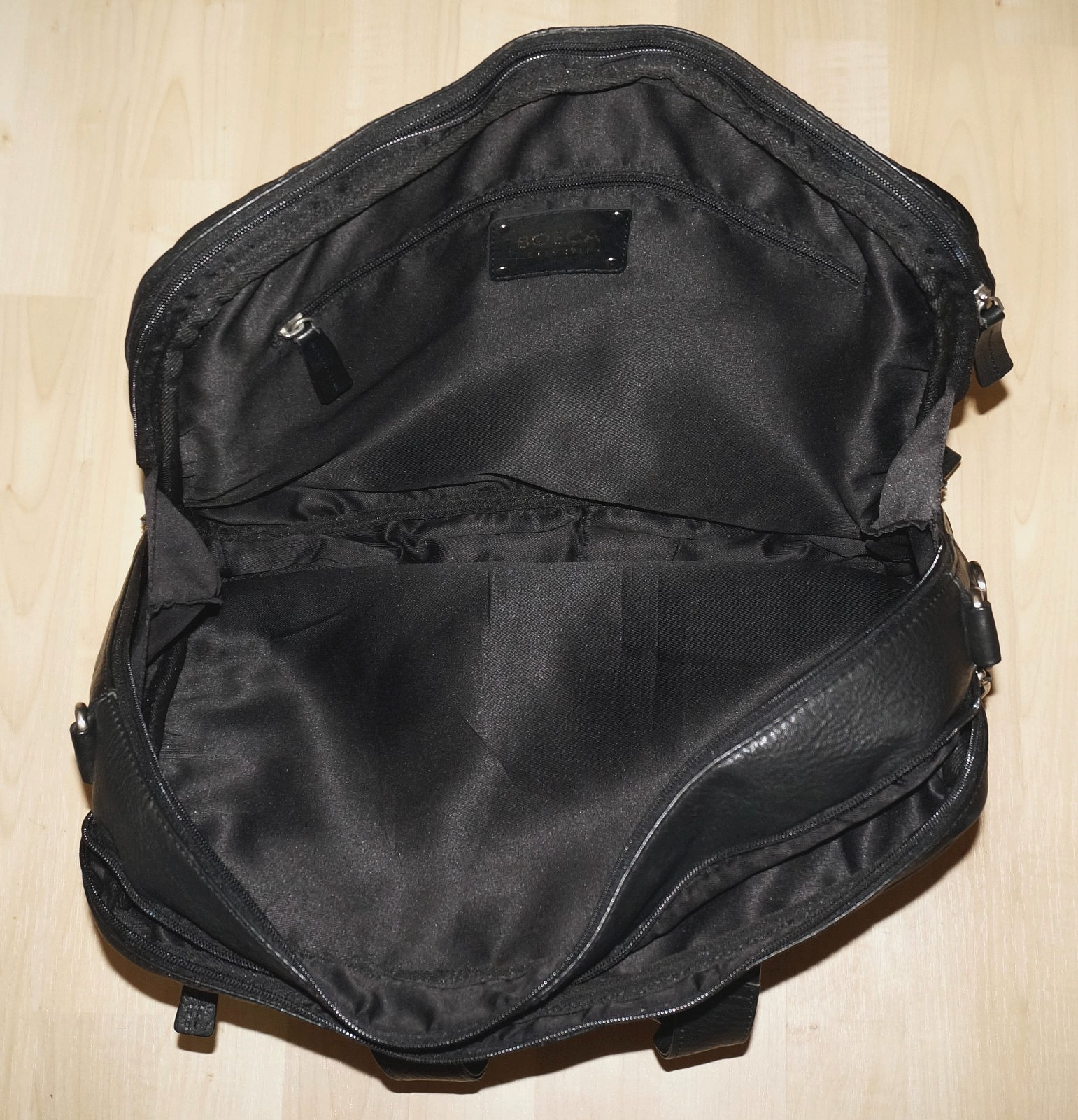 BOSCA Large Black Leather Attache’ Bag 11×15 *NO STRAP