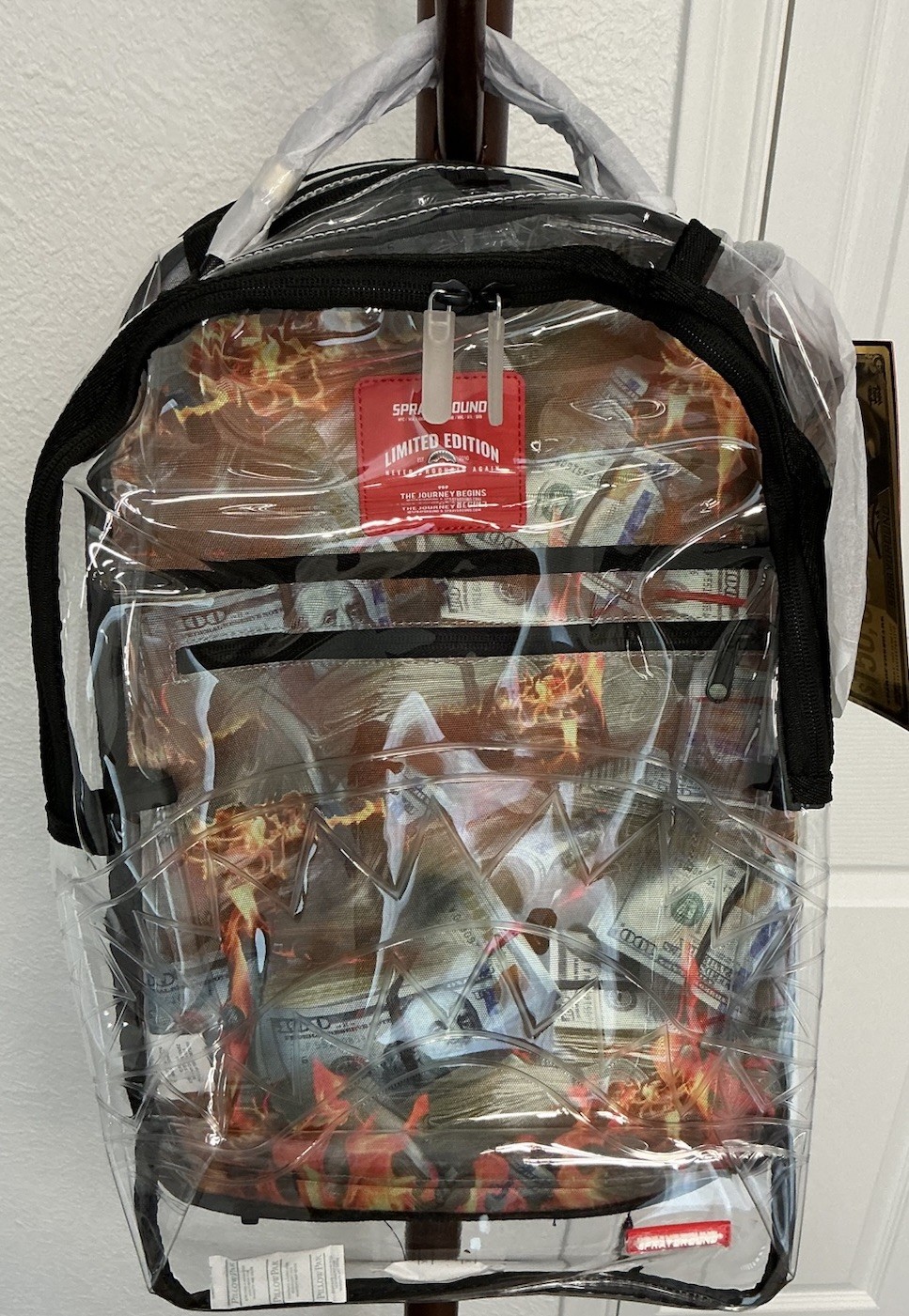Sprayground Stay Up Clear Backpack Limited Edition Summer 2026 Authentic