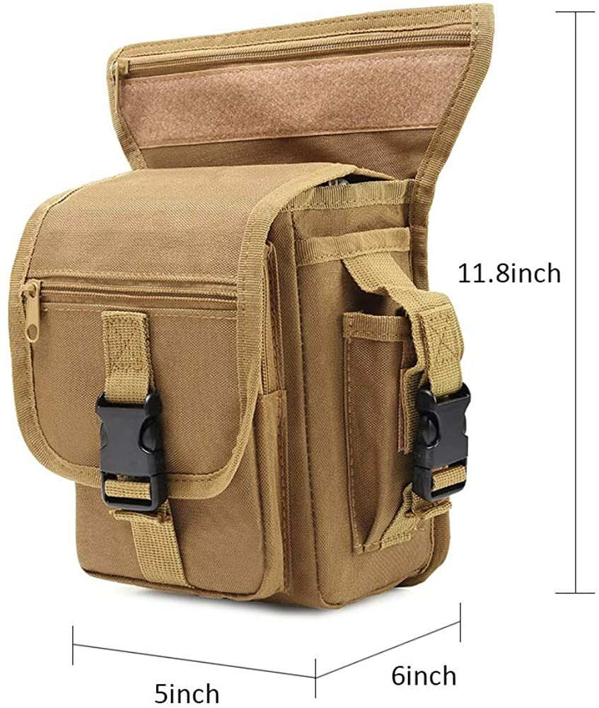 Multi-Purpose Tactical Drop Leg Bag Tool Fanny Thigh Pack Military Utility Pouch