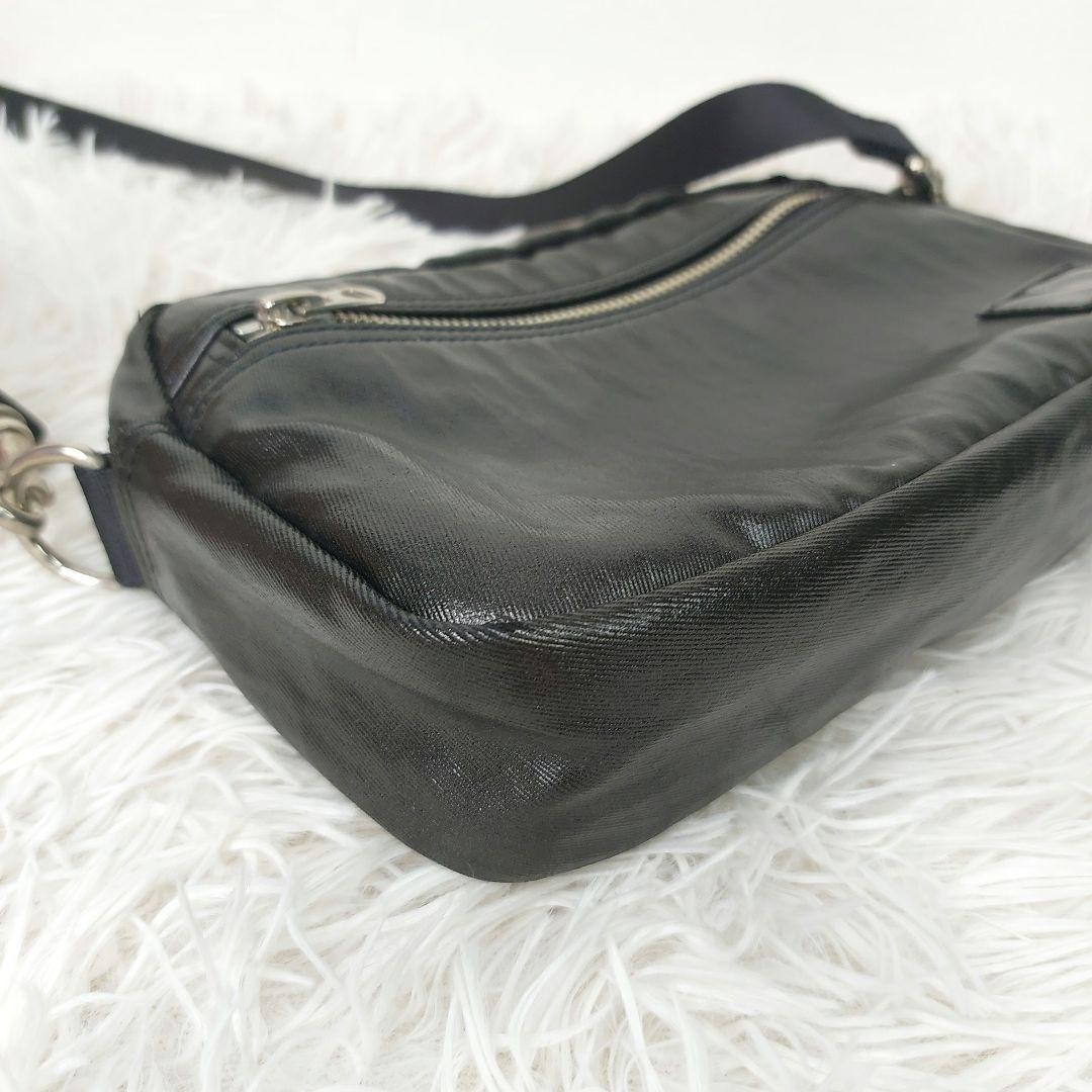 Authentic PORTER Yoshida Kaban Shoulder Bag Shine Black 16cm x 22cm x 4cm, Good
