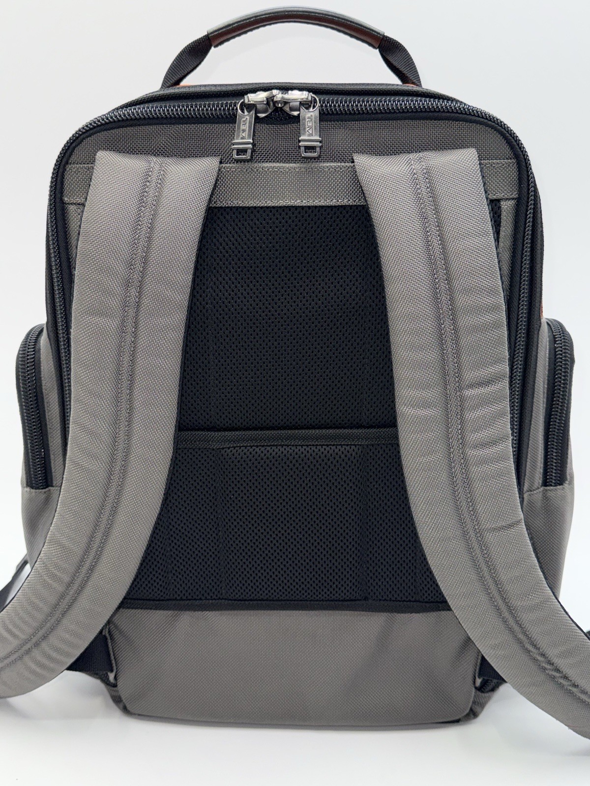 TUMI Alpha Bravo Knox Backpack Orange Gray Ballistic Nylon Laptop Bag MSRP $625