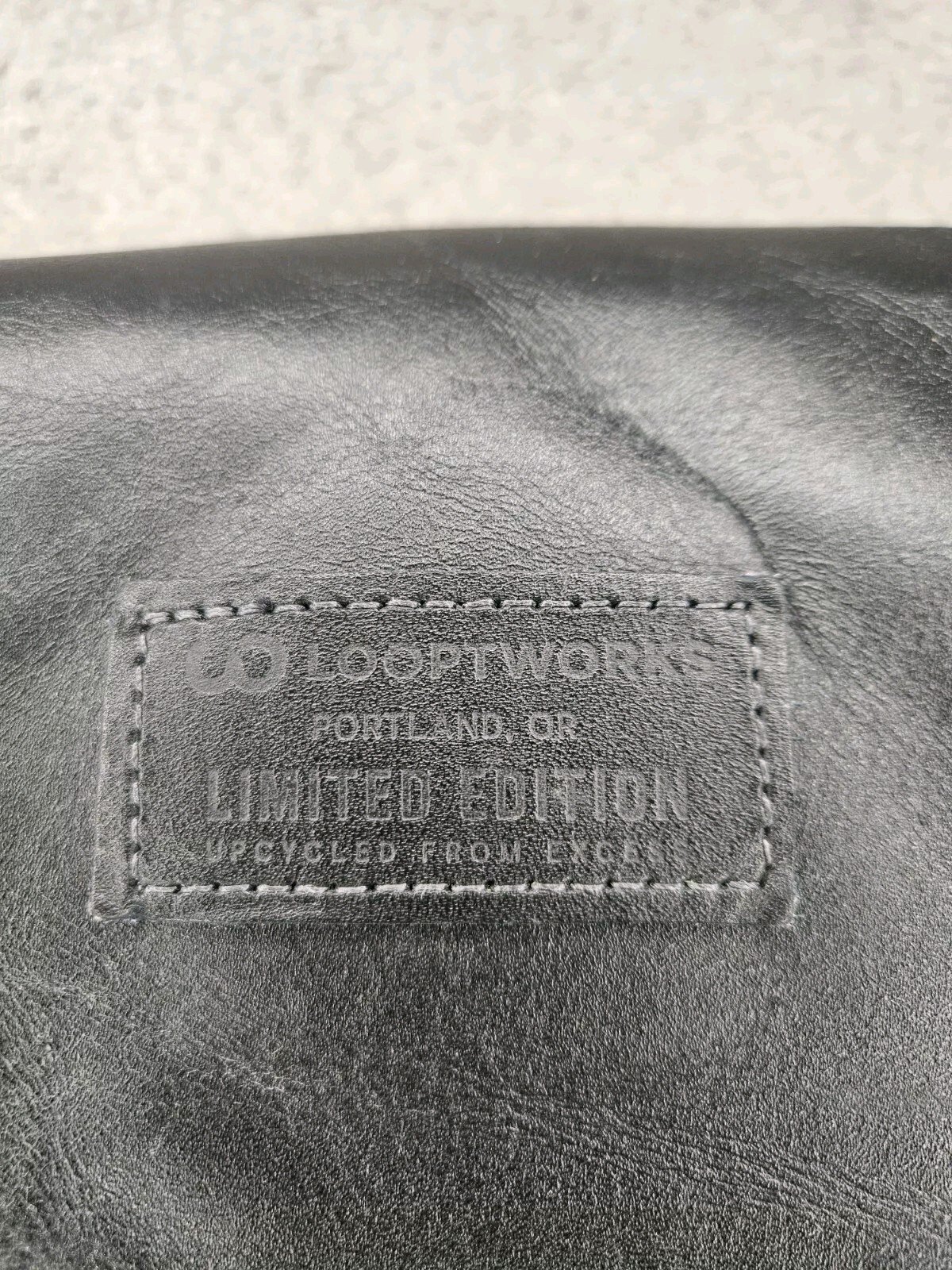 Looptworks Loopt Limited Edition Recycled Black Leather & Nylon Backpack Bag PDX