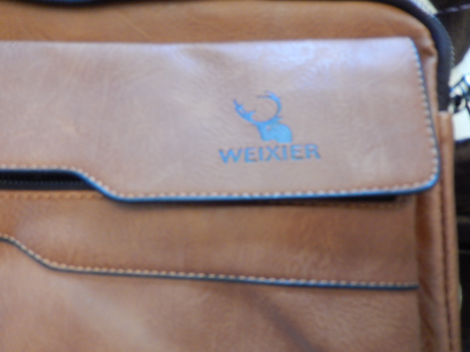 WEIXIER Unisex Shoulder Bag Retro Leather Business Handle And Shoulder Strap Bag