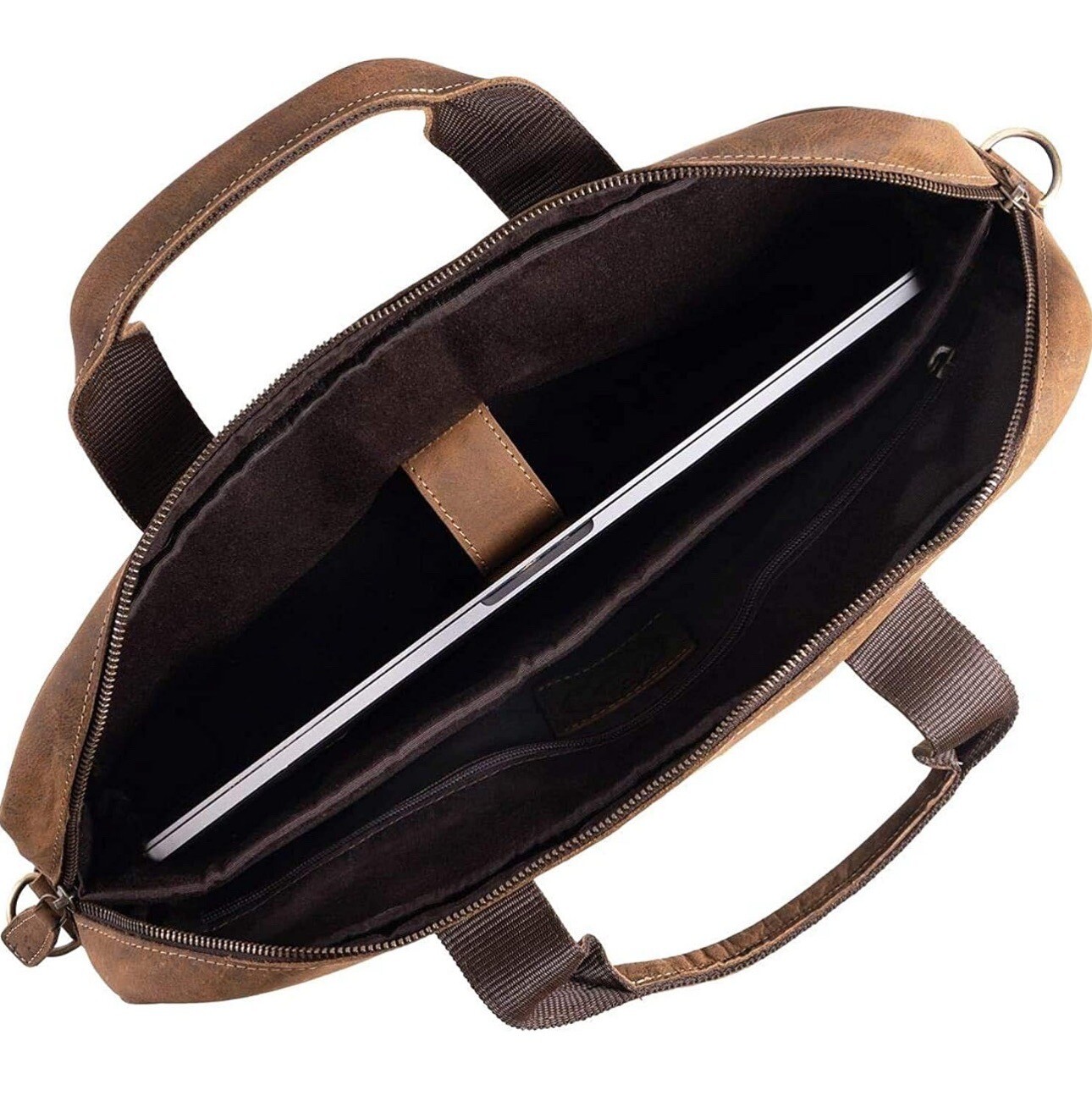 Komalc Passion Leather briefcase 18 Inch Laptop Messenger Bags for Men and Women