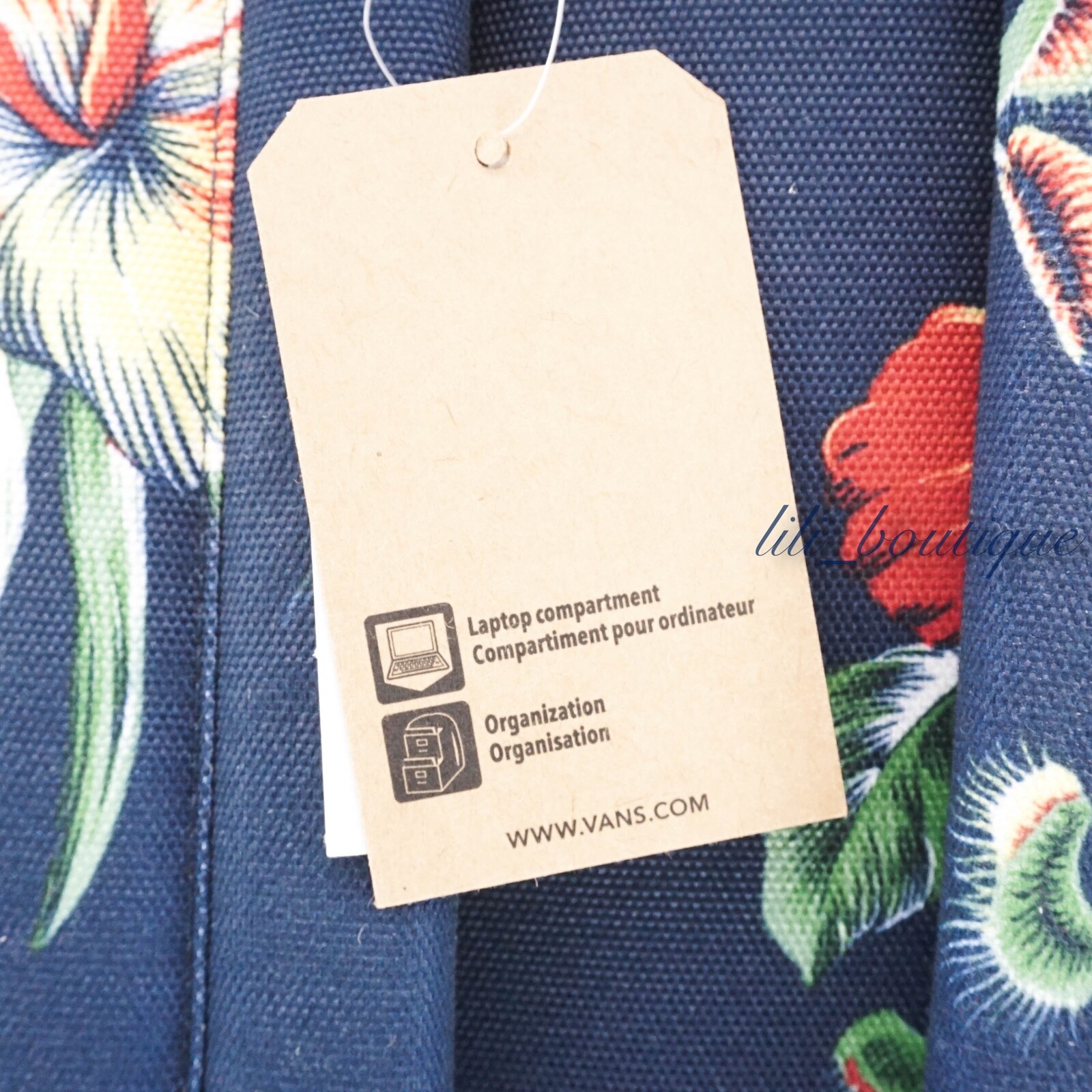NWT Vans Old Skool III Backpack School Laptop Bag VN0A3I6RYKU Trap Floral Navy